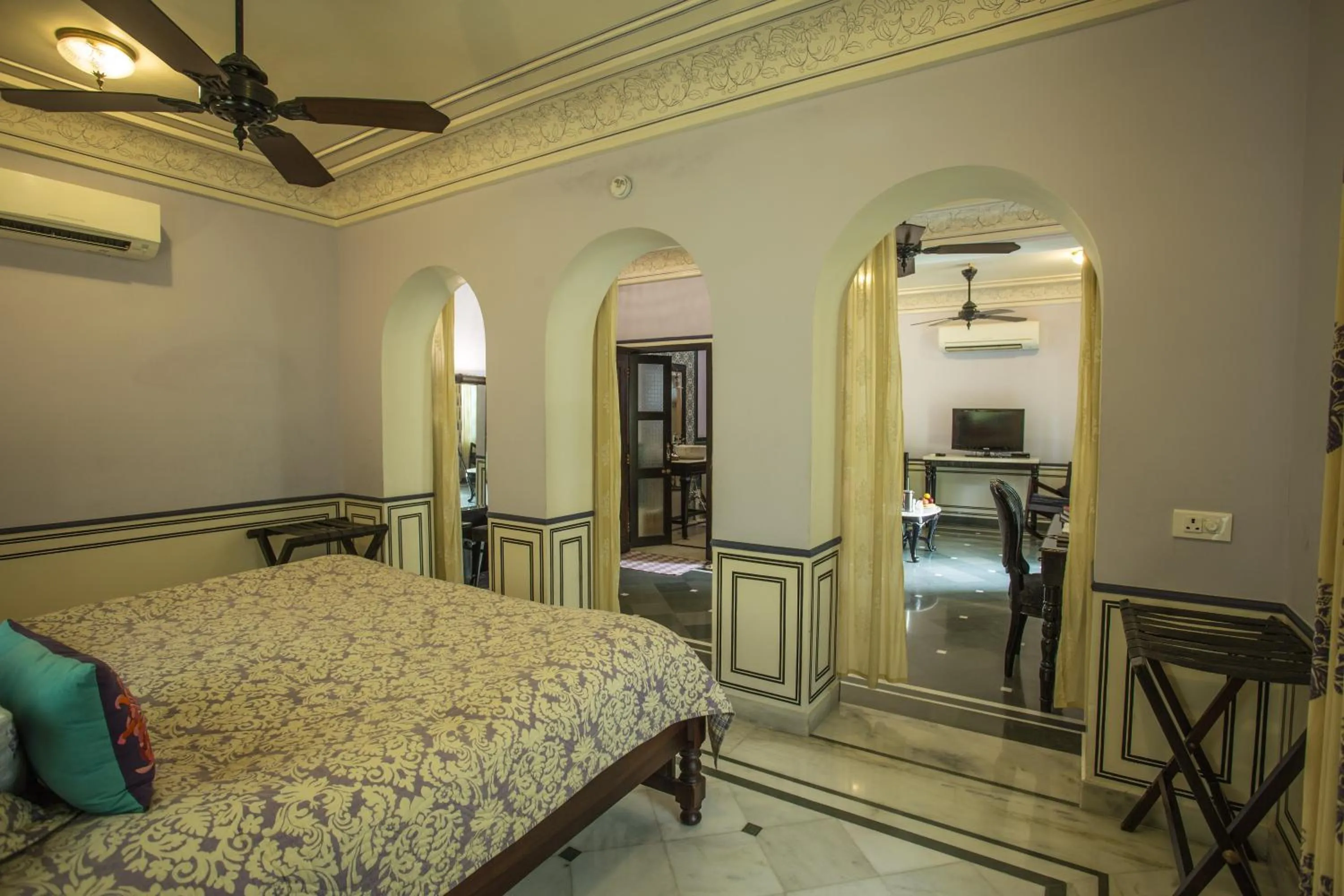 Bedroom, Bed in Royal Heritage Haveli - By Leisure Hotels