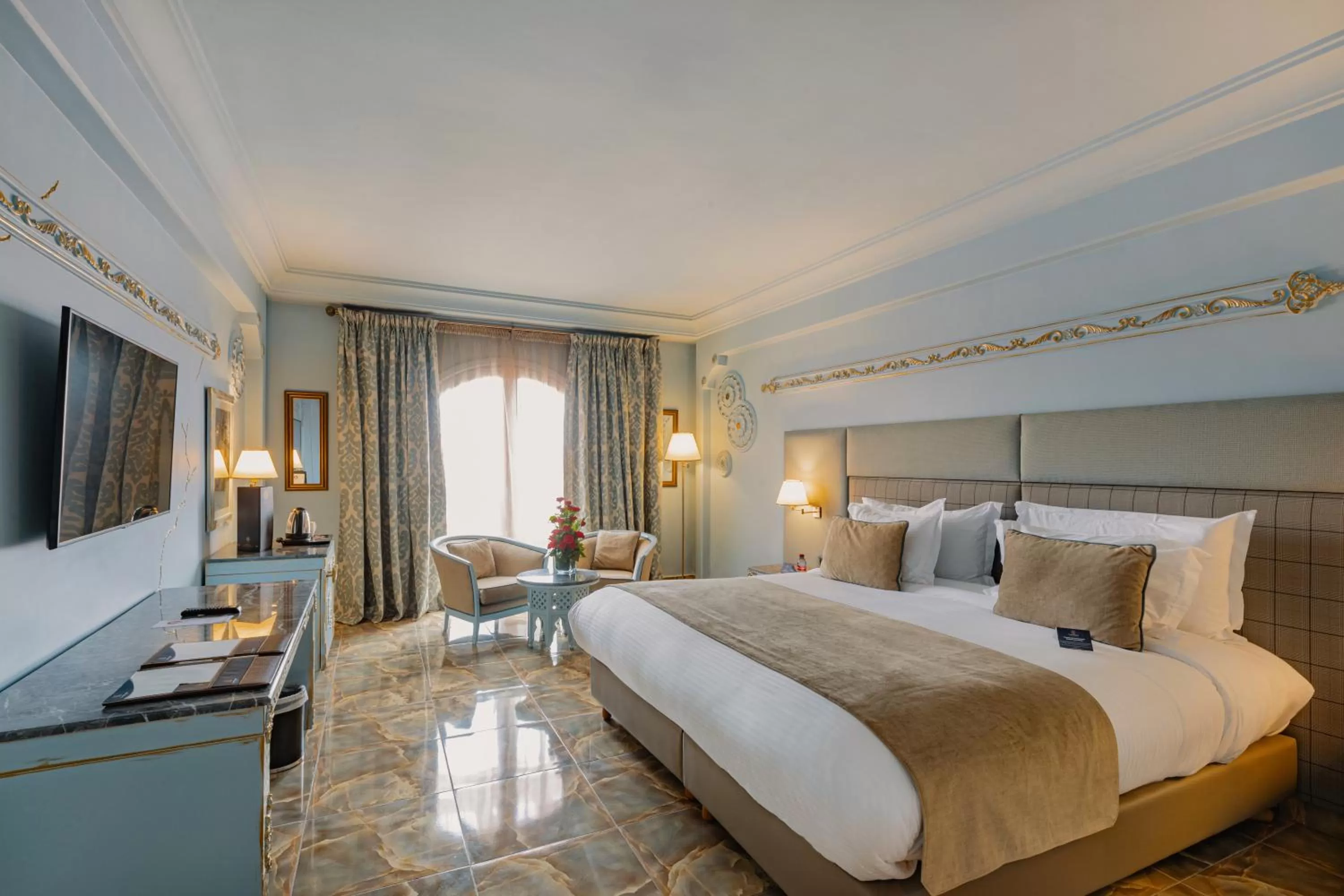 Bed in Grand Mogador Menara & Spa