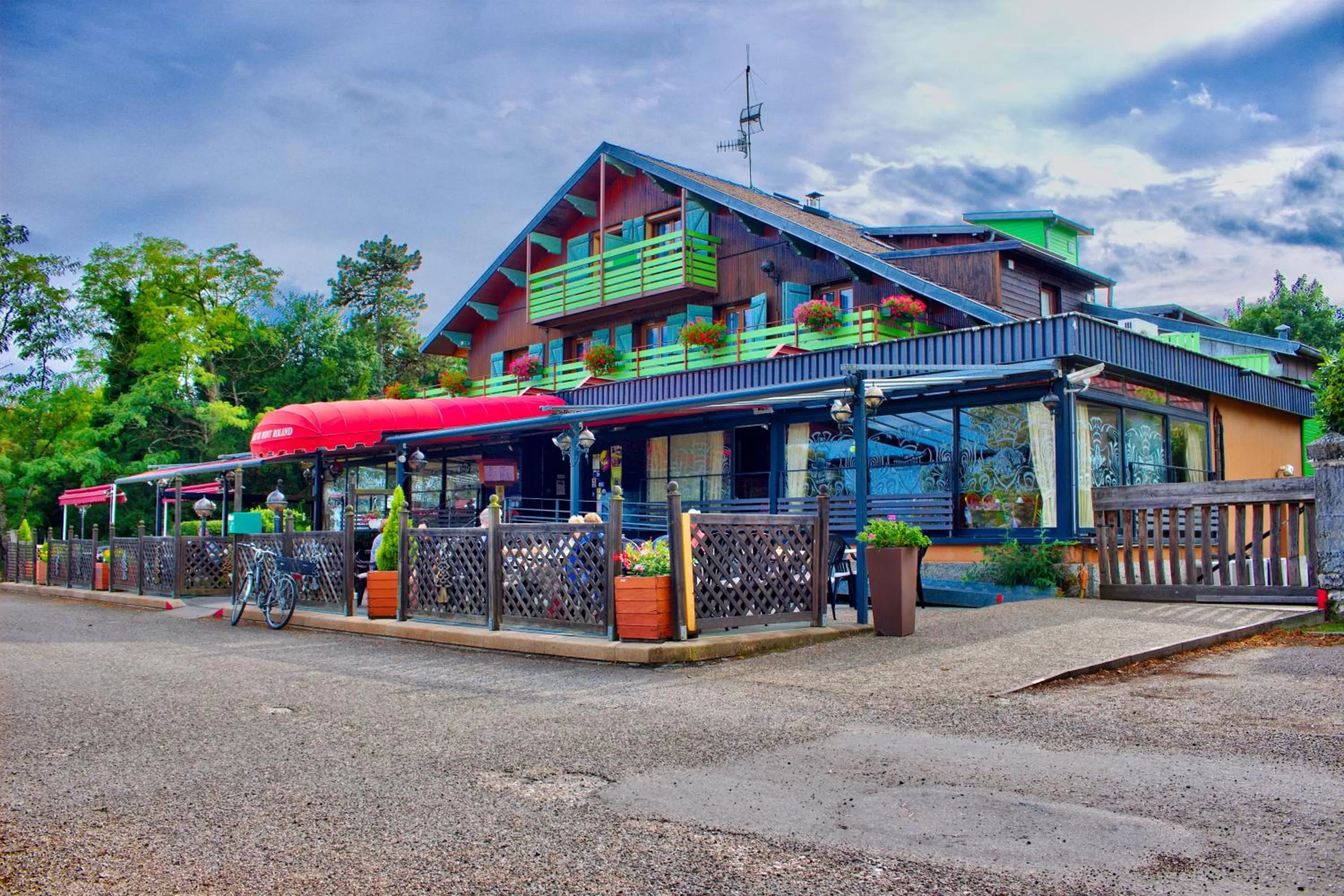 Facade/entrance in Logis Hôtel Restaurant Le Chalet du Mont Roland