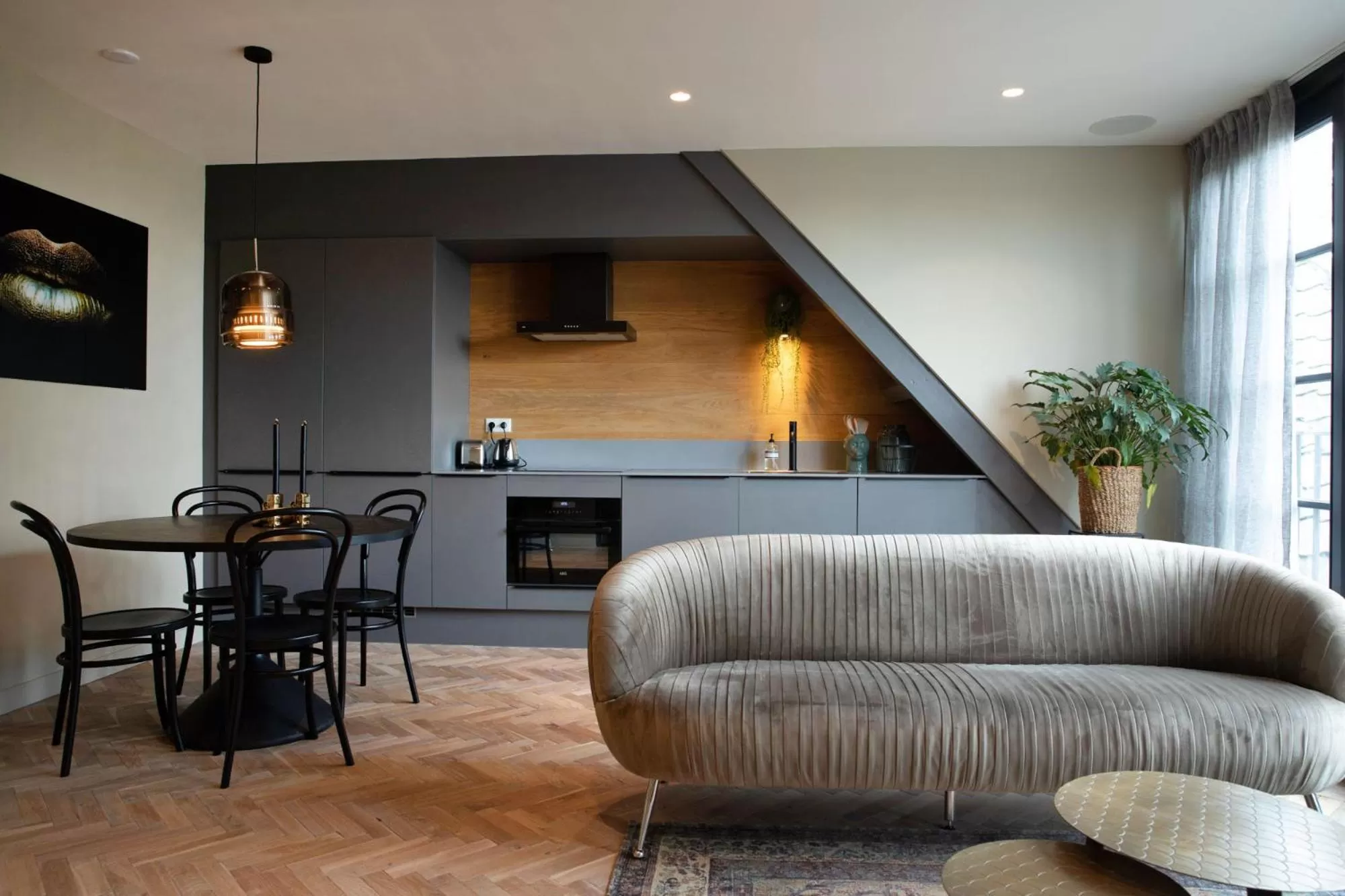 Kitchen or kitchenette in Parkhotel Abcoude