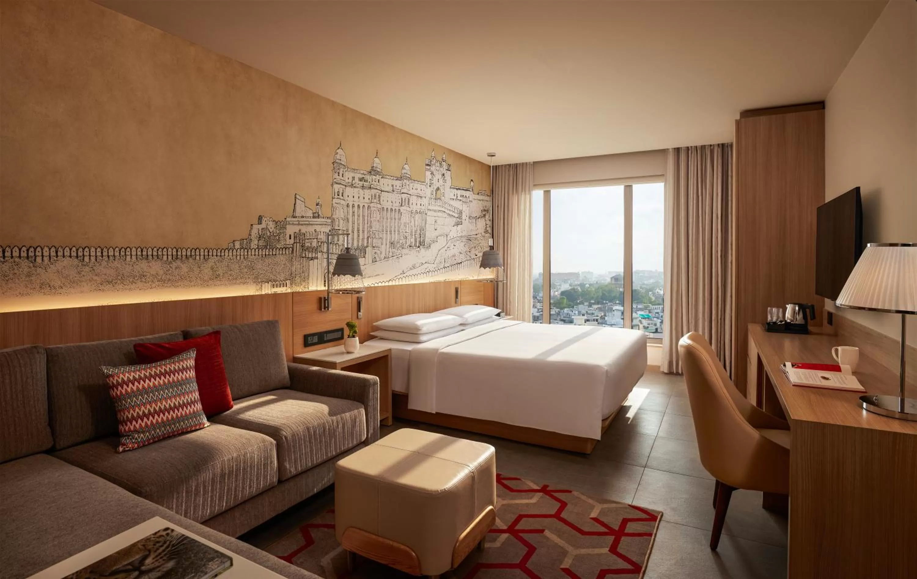 View (from property/room), Bed in Hyatt Place Jaipur Malviya Nagar