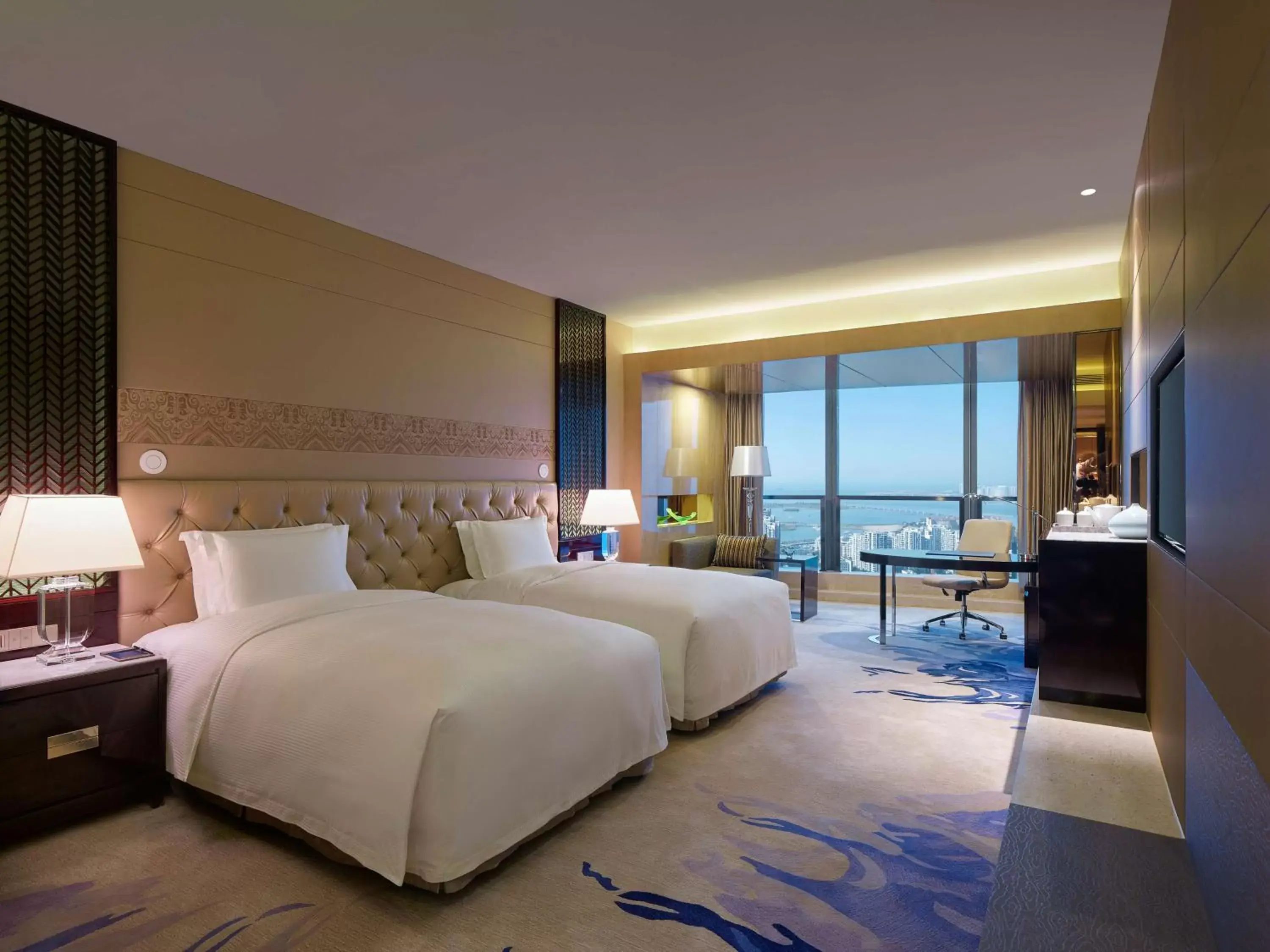 Twin Room with Ocean View in Hilton Haikou Twin Room with Ocean View in Hilton Haikou