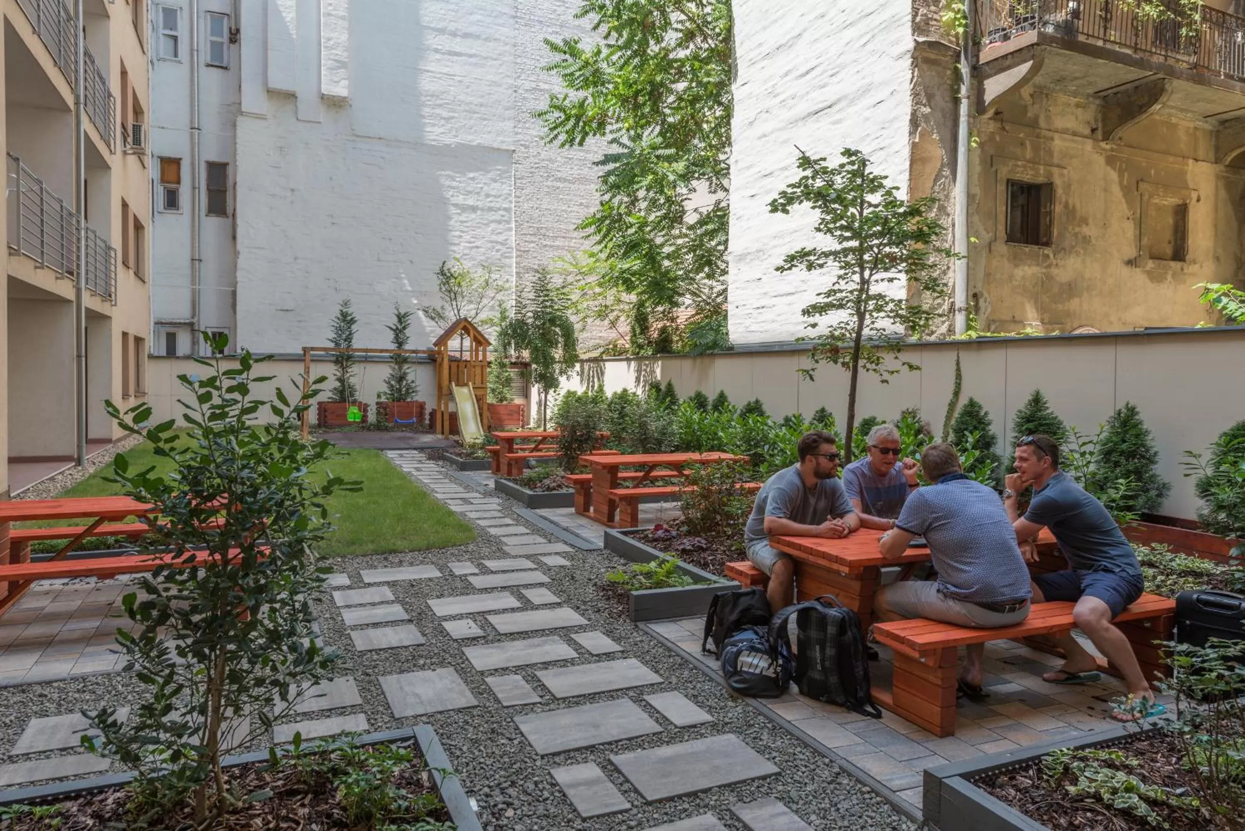 Children play ground in Corvin Plaza Apartments & Suites