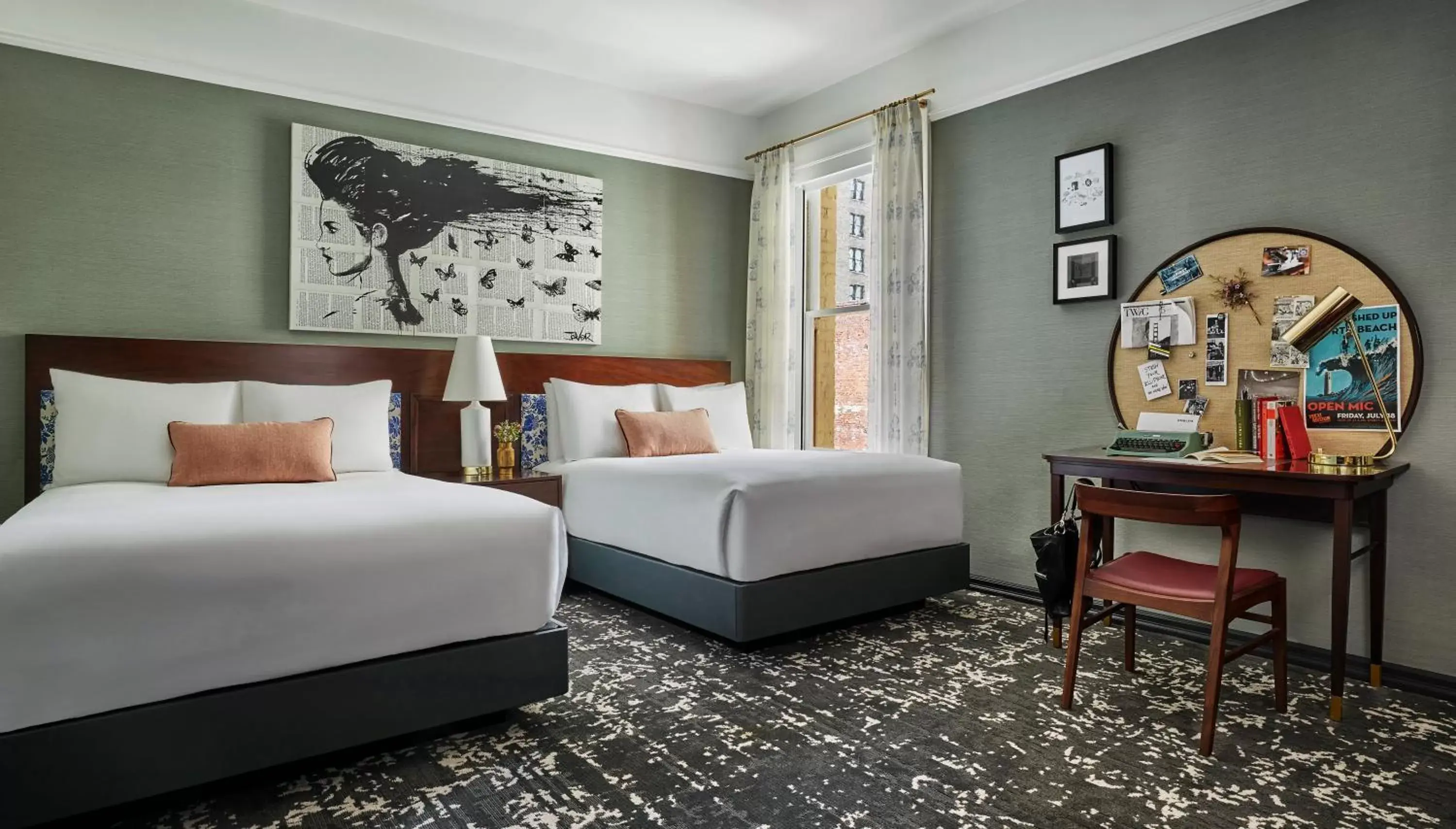 Deluxe Room with Two Double Beds - Disability Access in Hotel Emblem San Francisco Deluxe Room with Two Double Beds - Disability Access in Hotel Emblem San Francisco