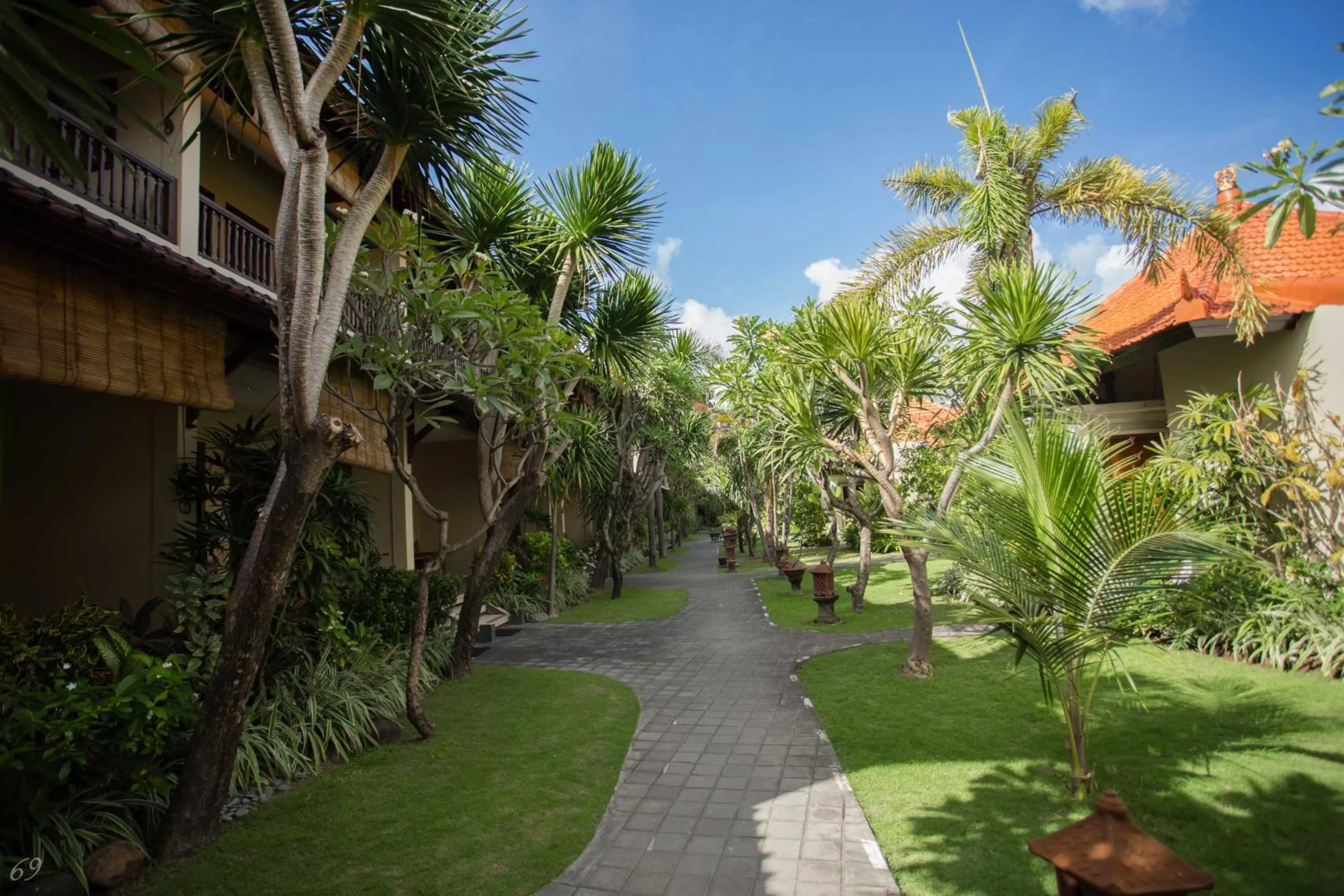 Garden view in Kuta Puri Bungalows, Villas and Resort