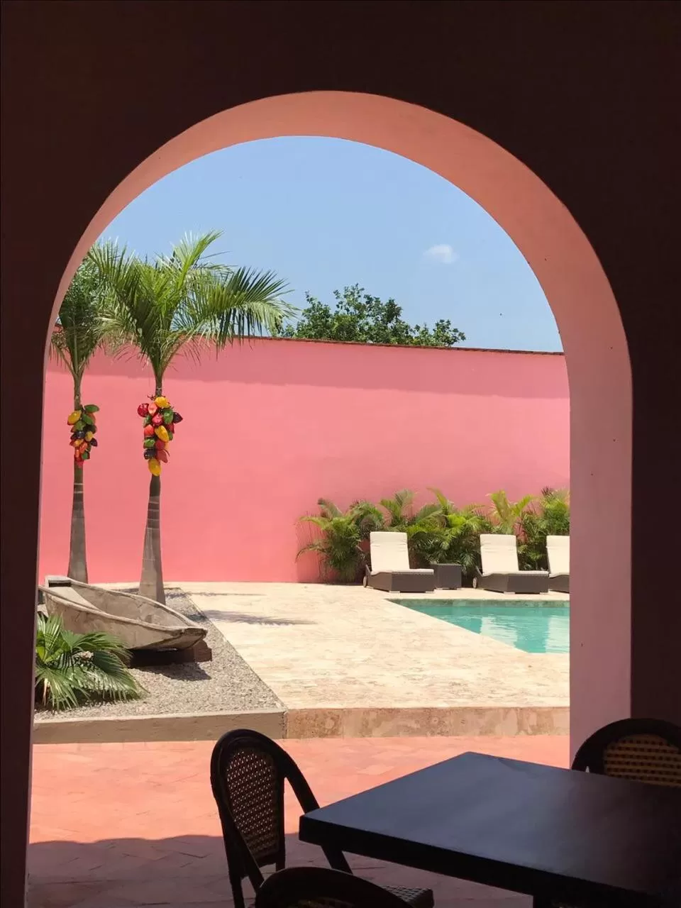 Patio, Swimming Pool in Hotel Doña Manuela