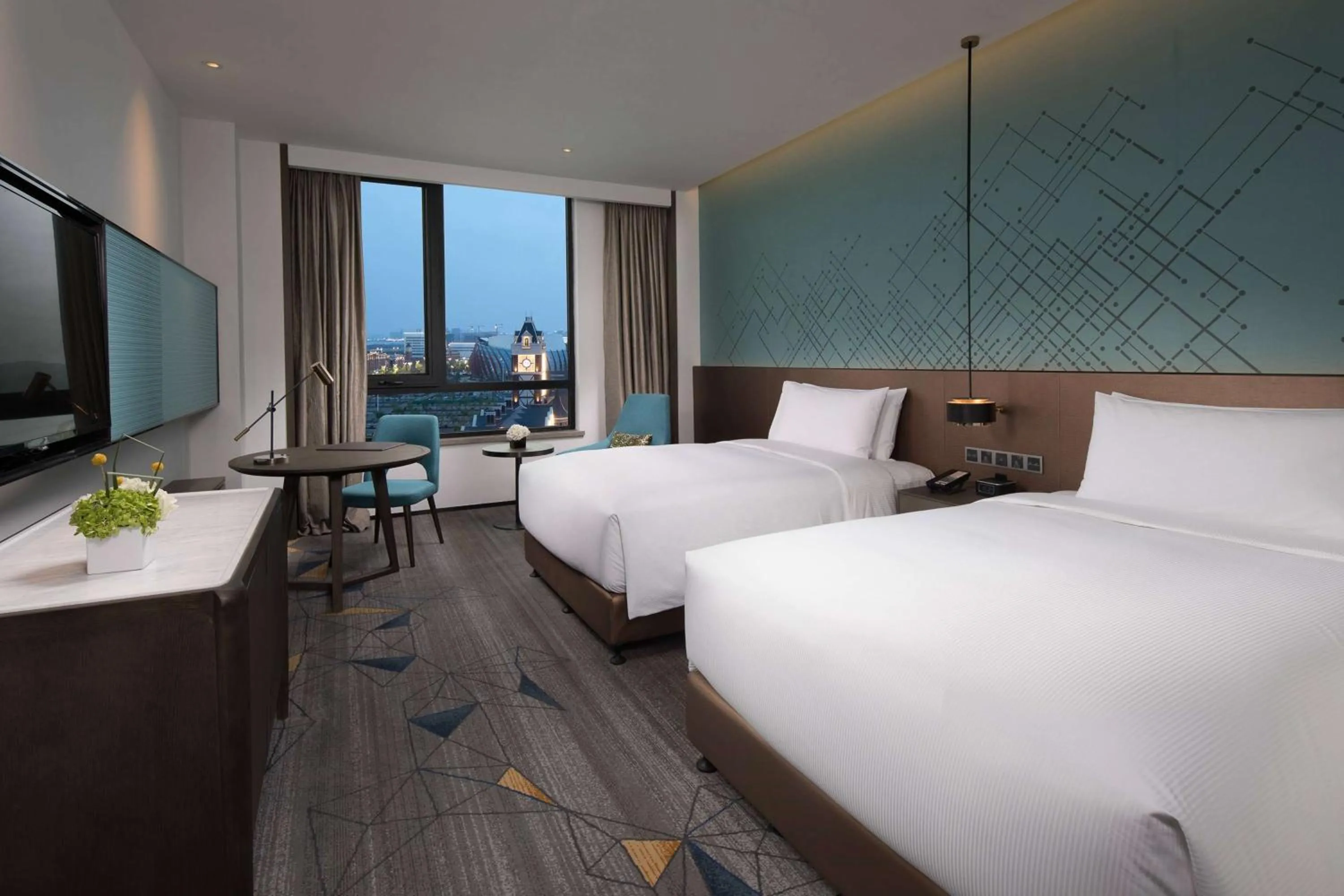 Bedroom, Bed in Doubletree By Hilton Qingdao Oriental Movie Metropolis