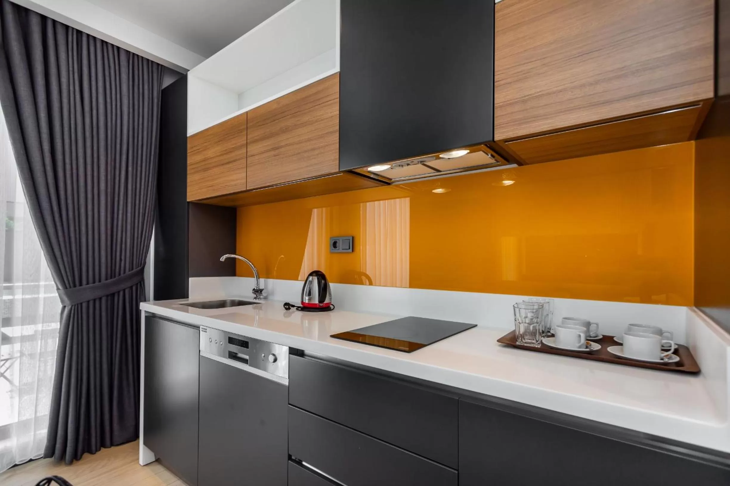Kitchen or kitchenette in Nox Suite Rezidans