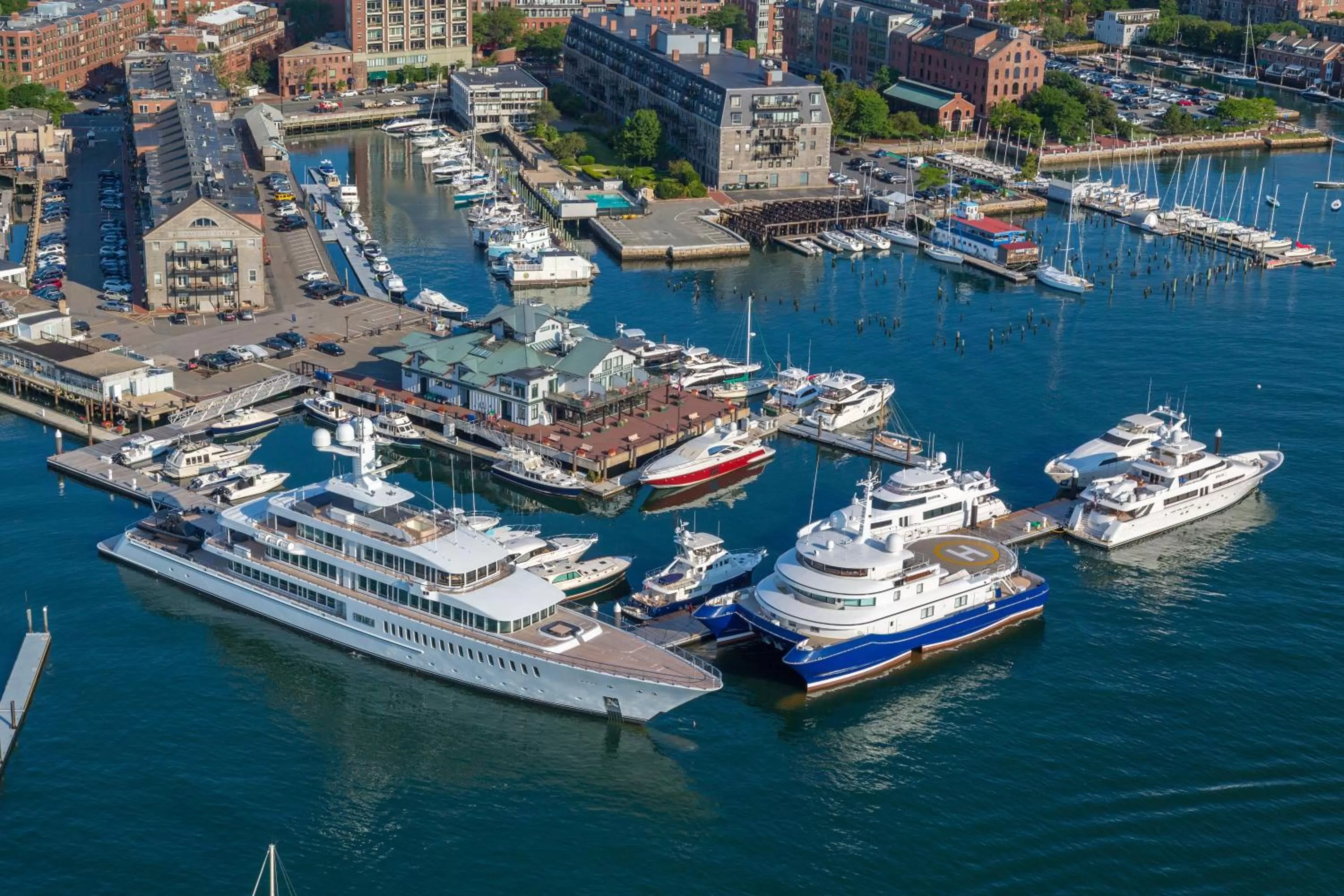 Bird's eye view in Boston Yacht Haven