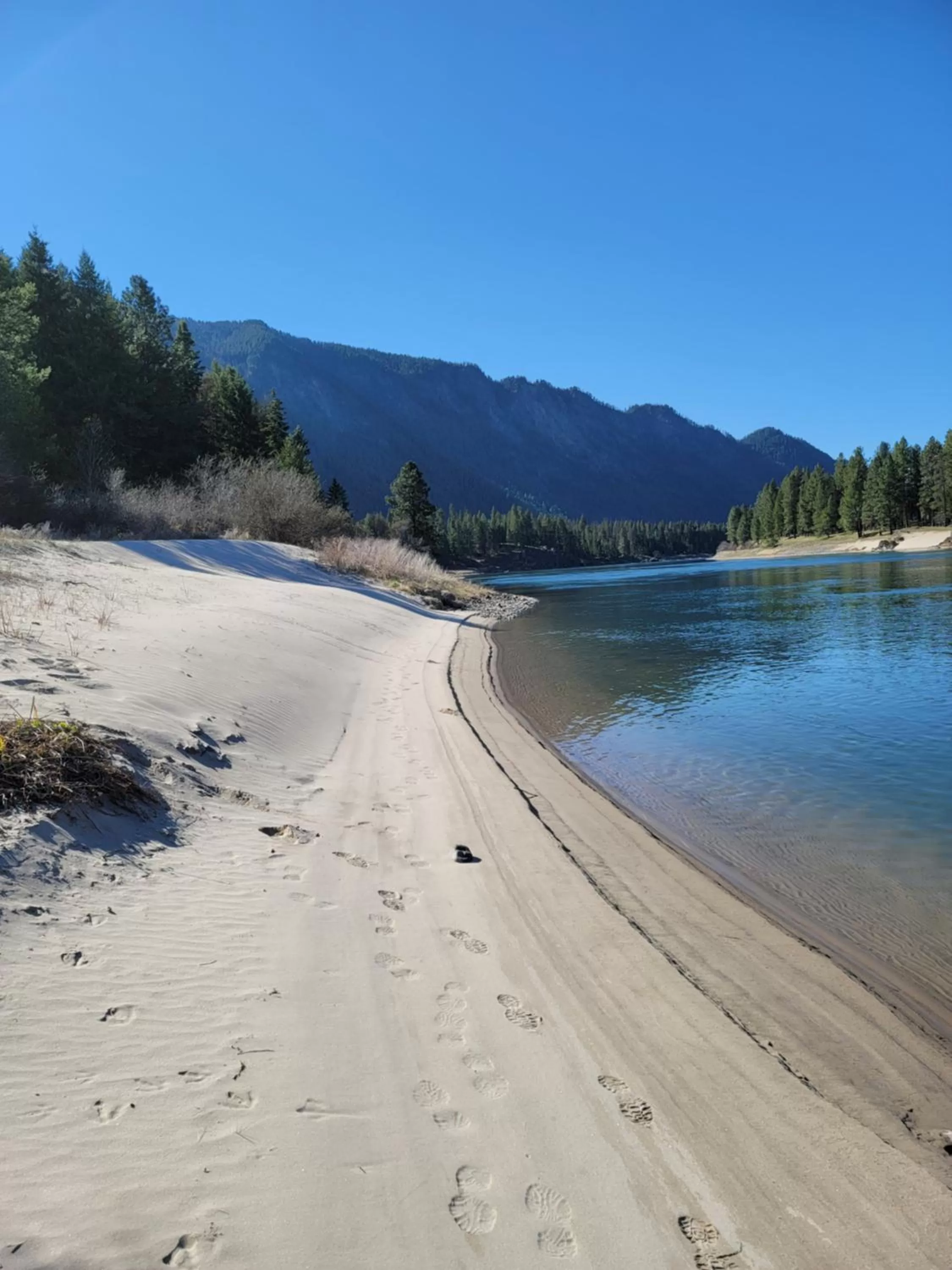 Beach in Riverfront Motel & Cabins