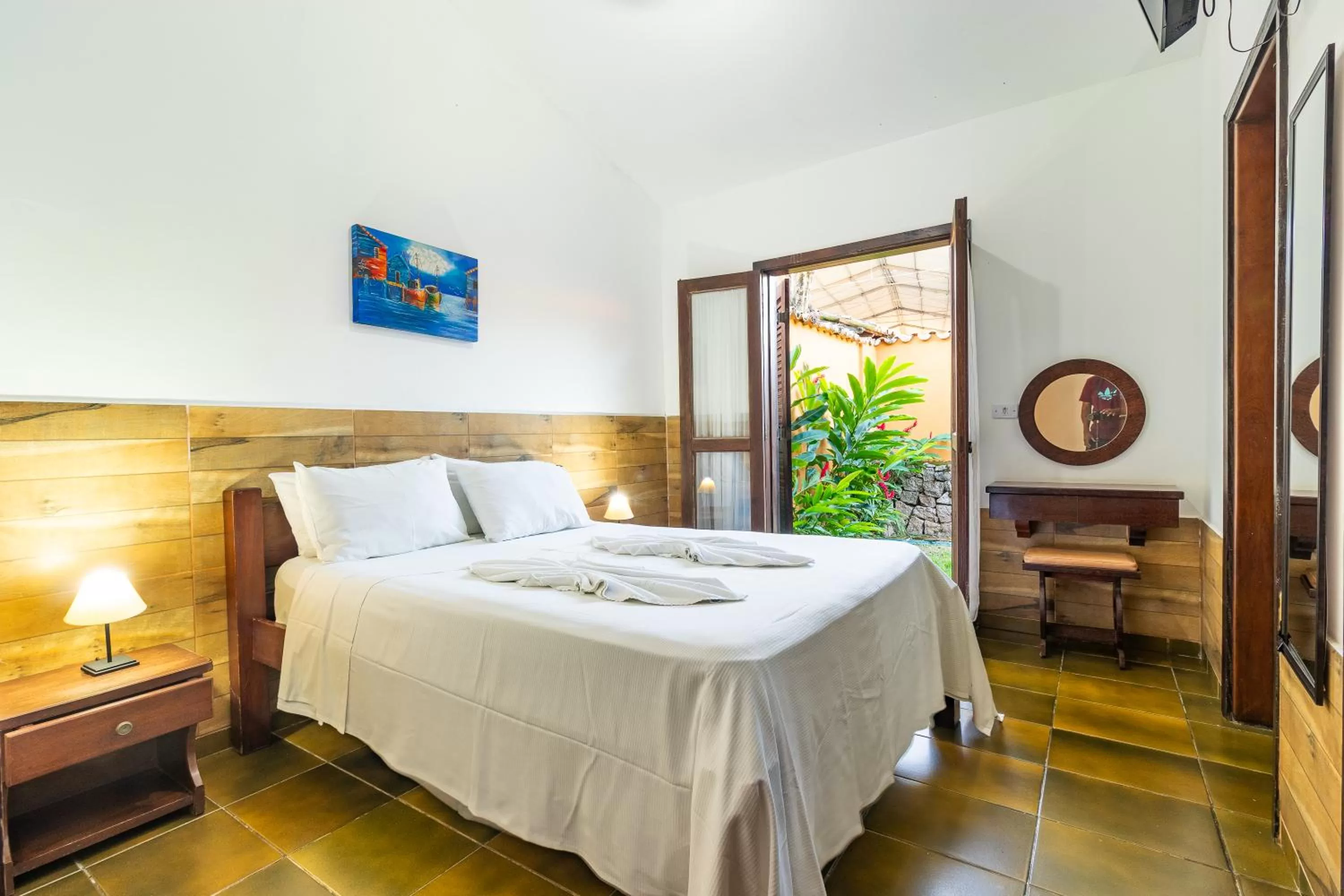 Bed in Pousada Casa Amarela