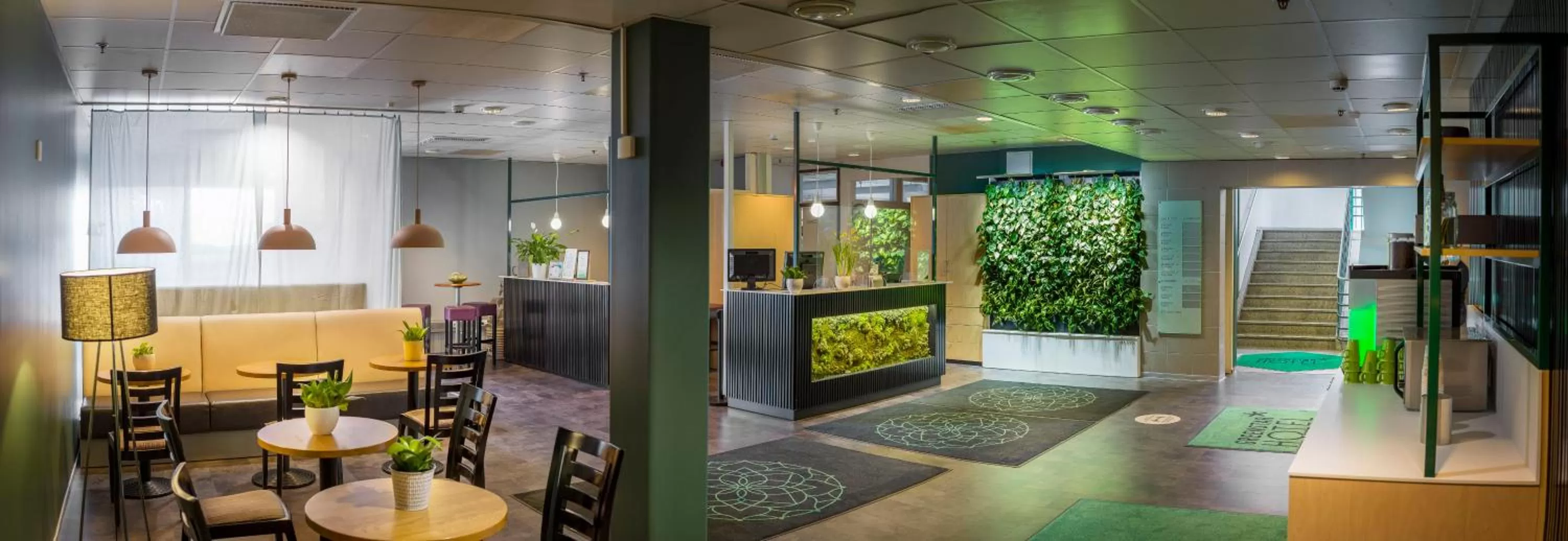 Lobby or reception in GreenStar Hotel Lahti