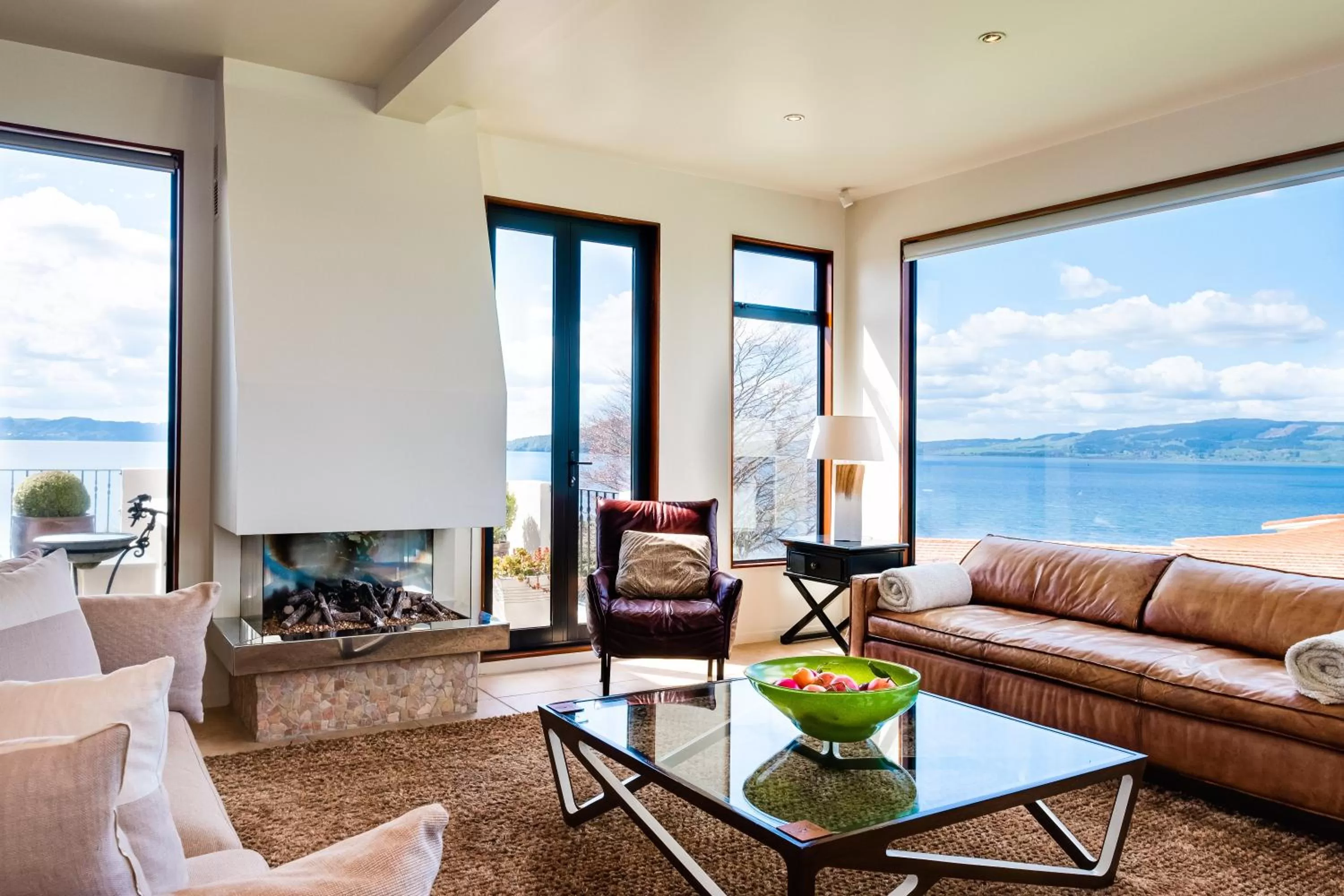 Living room in On The Point - Lake Rotorua