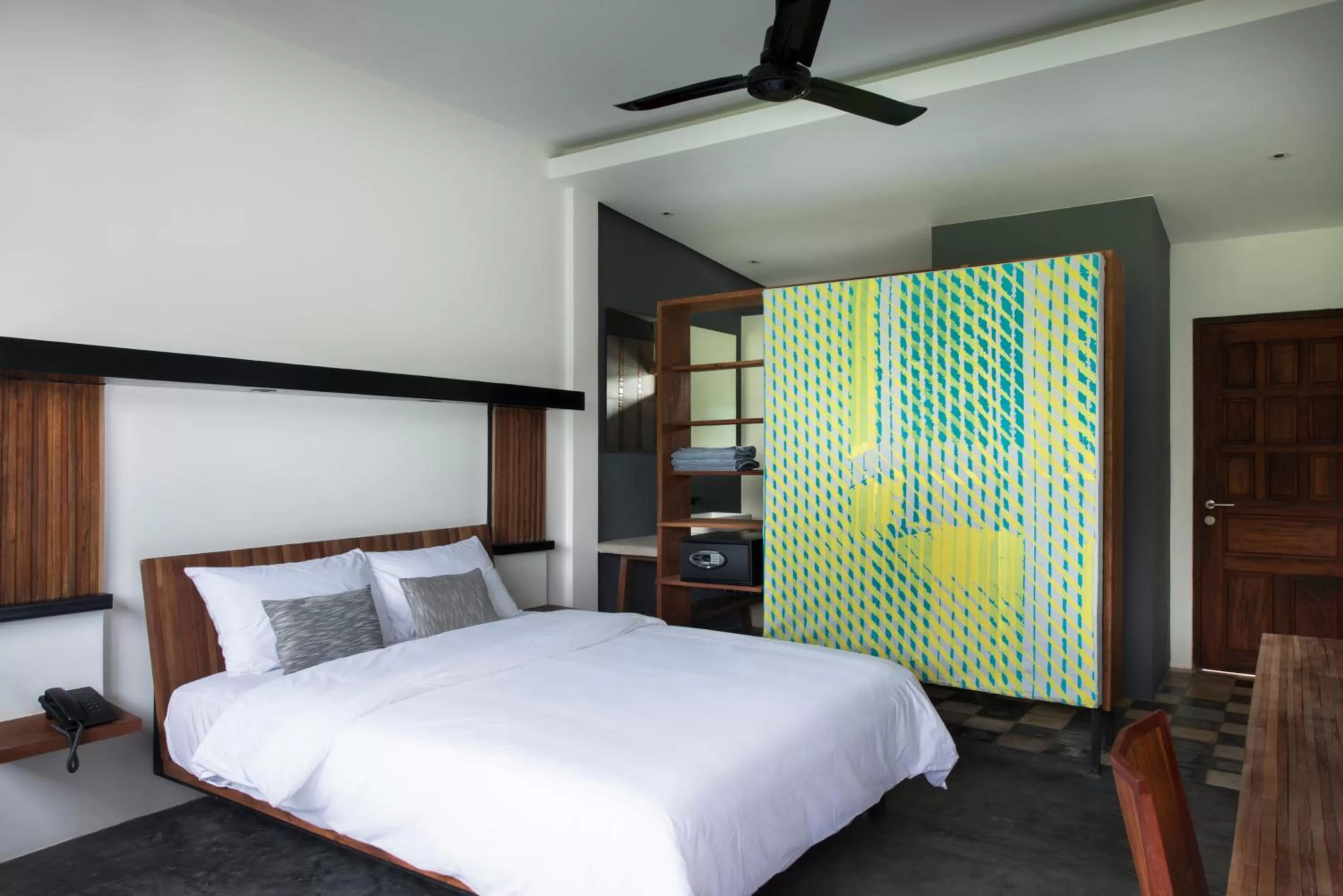 Decorative detail, Bed in Pages Rooms Hotel