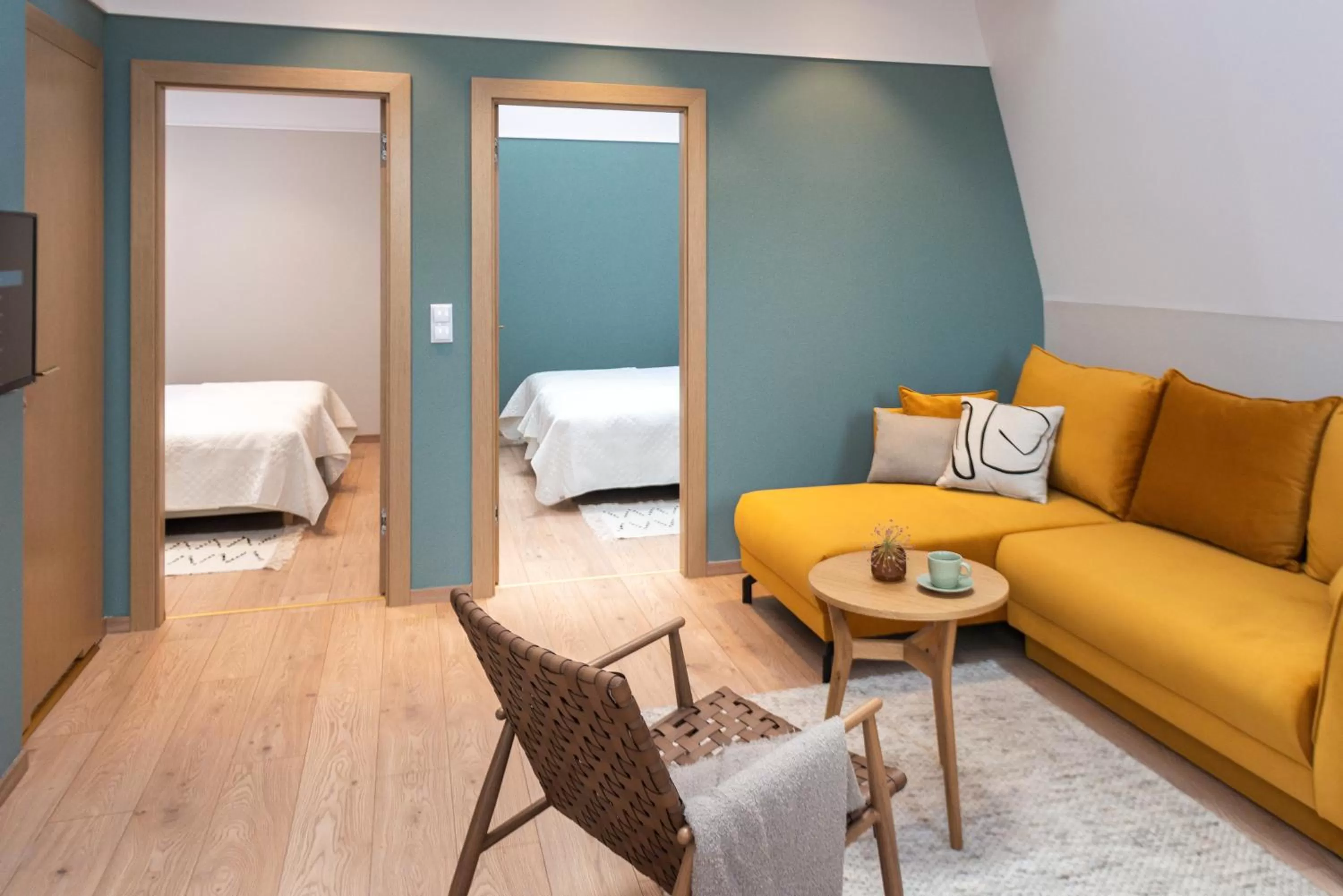 Living room, Bed in Monciak55 Sopot Apartments