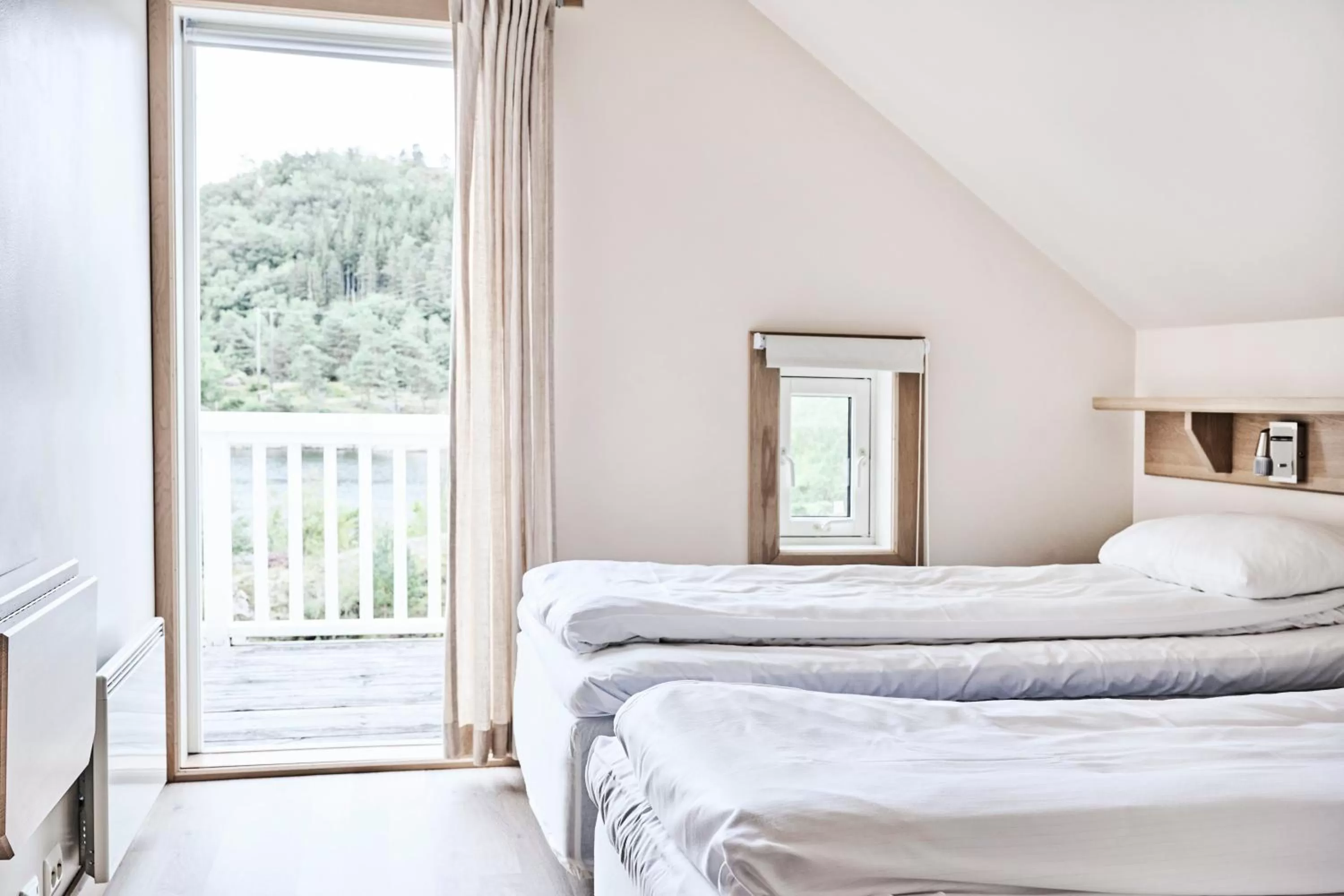 Balcony/Terrace, Bed in Farsund Resort