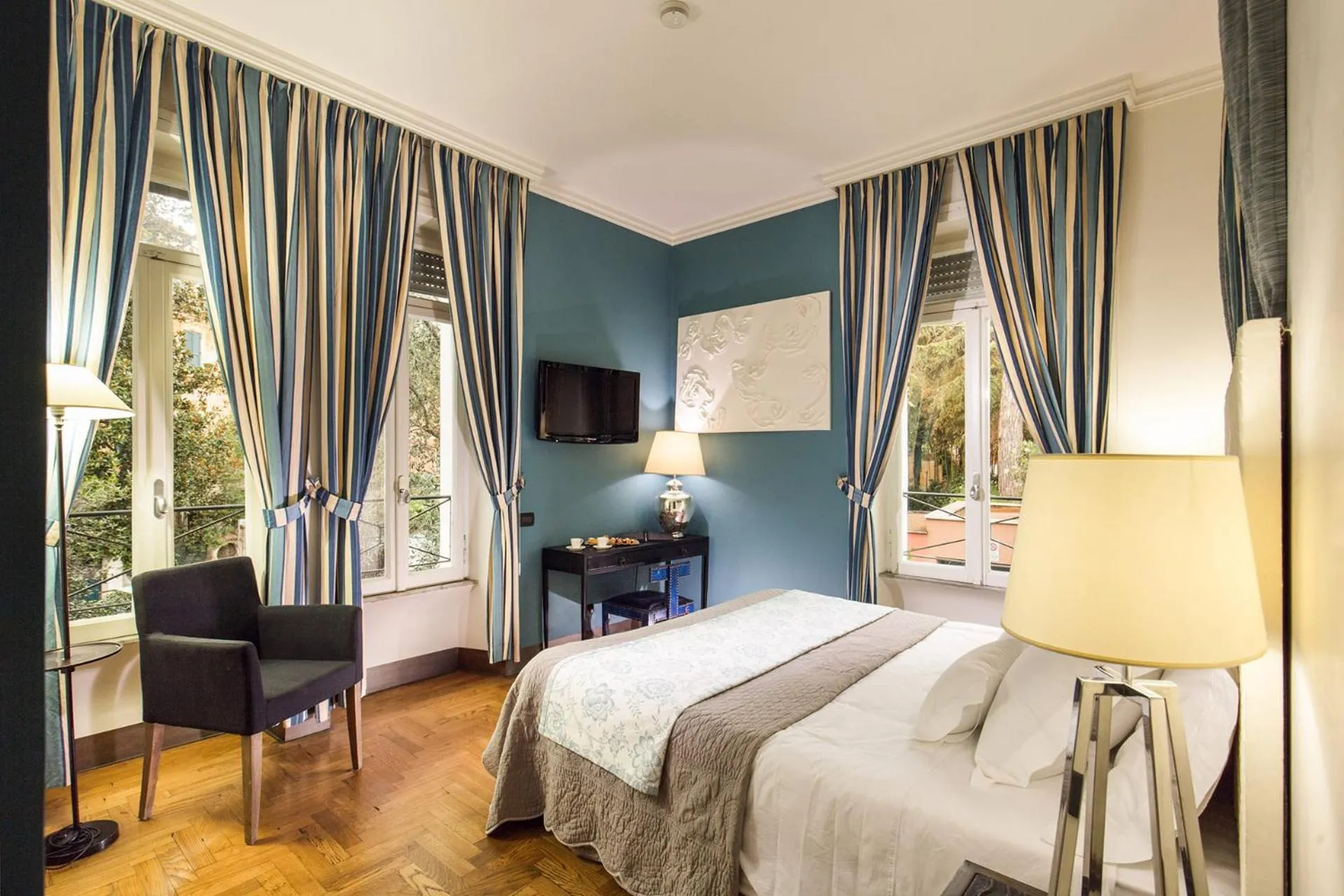 Bedroom, Bed in Hotel Villa Linneo