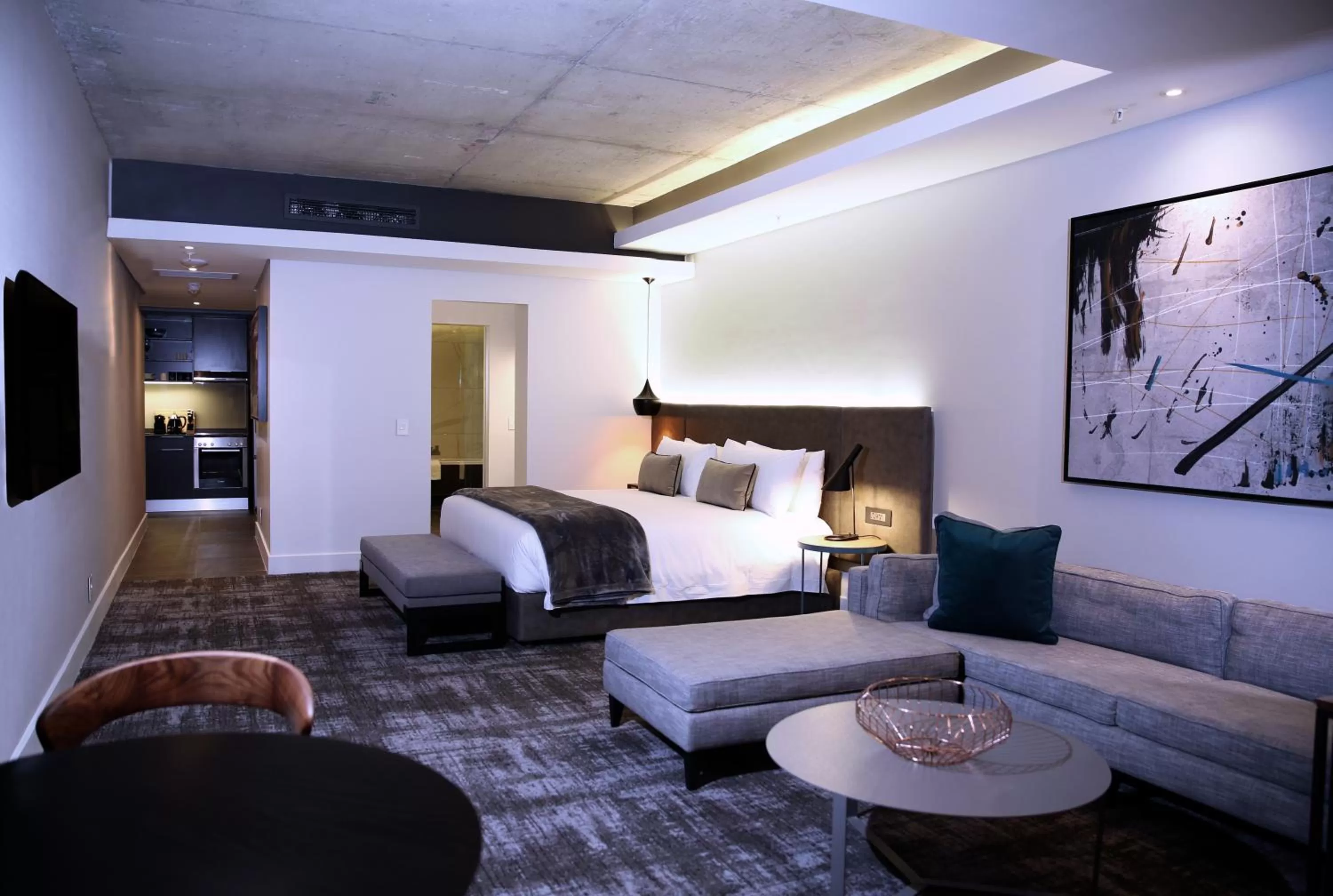 Seating area, Bed in The Capital Mirage