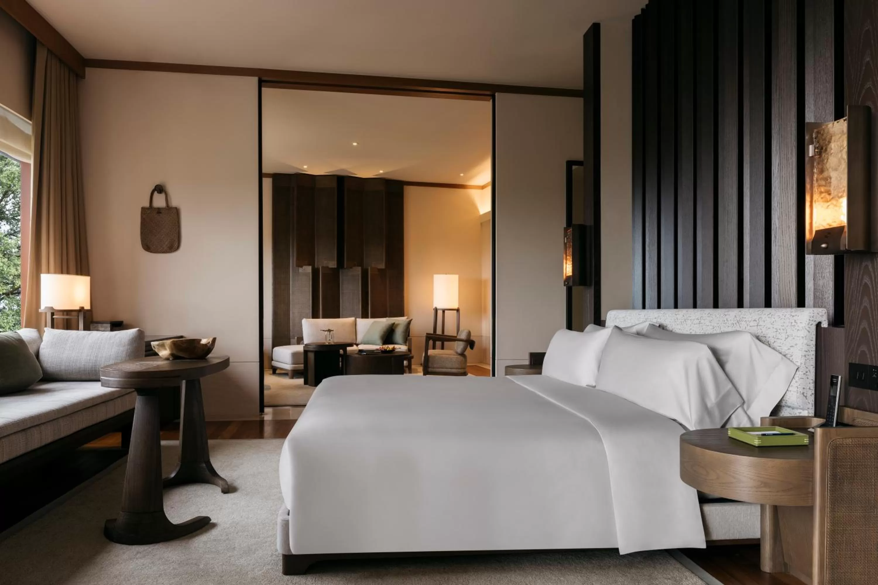 Photo of the whole room, Bed in Capella Singapore