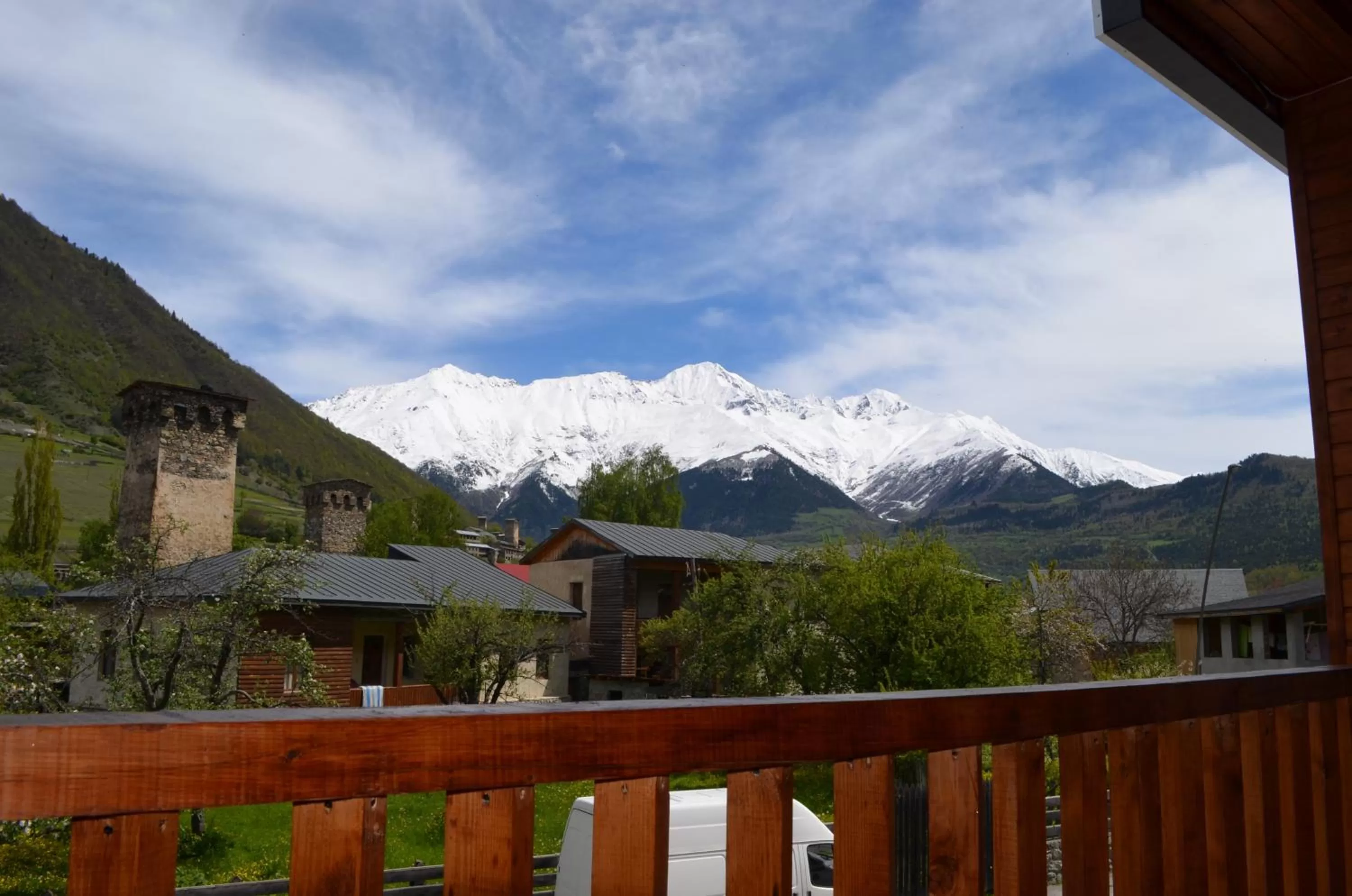 Balcony/Terrace, Mountain View in Hotel Svanseti
