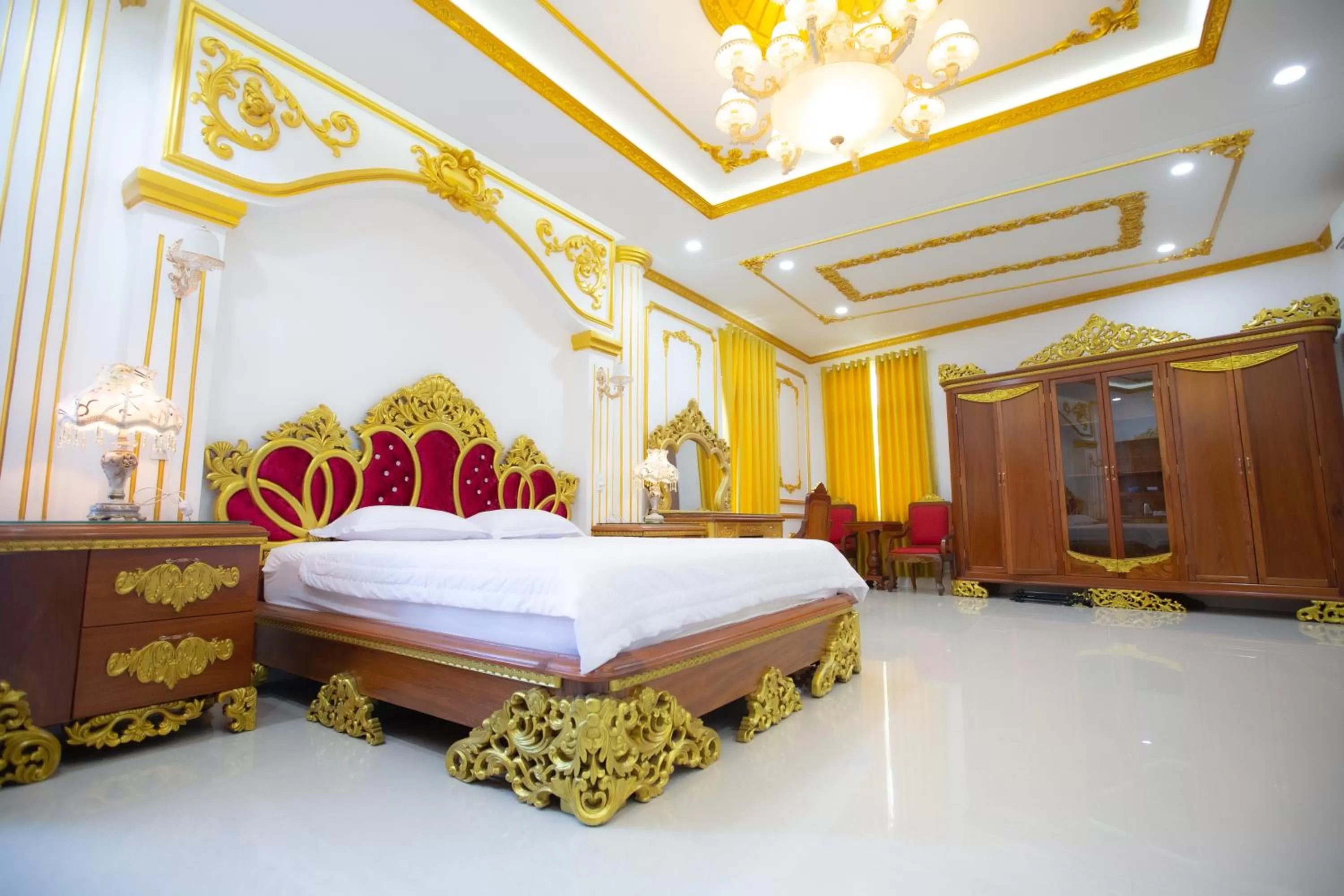 Bed in KING VILLA QUẢNG NGÃI
