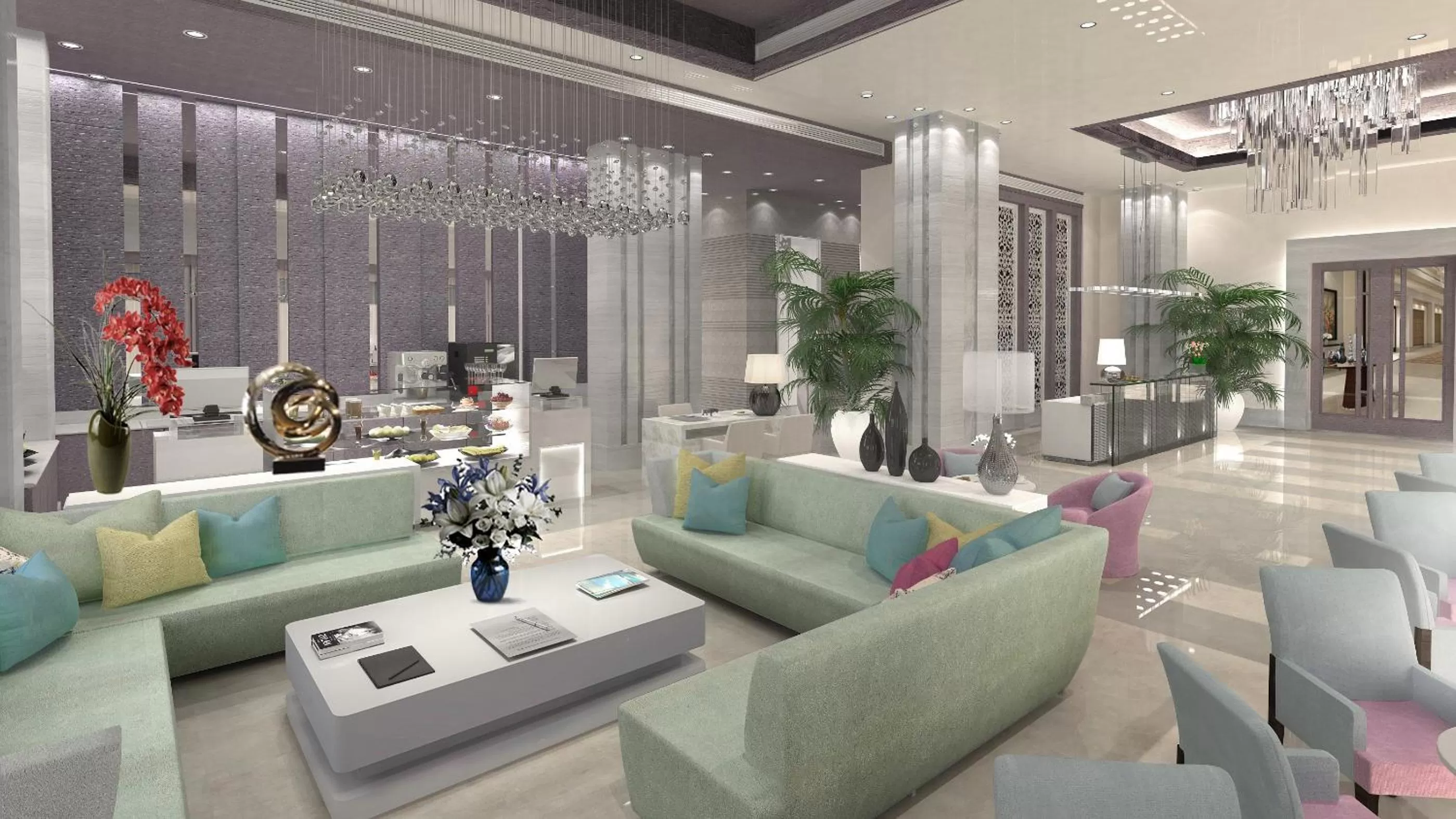 Lobby or reception in Efcee Sarovar Premiere Bhavnagar