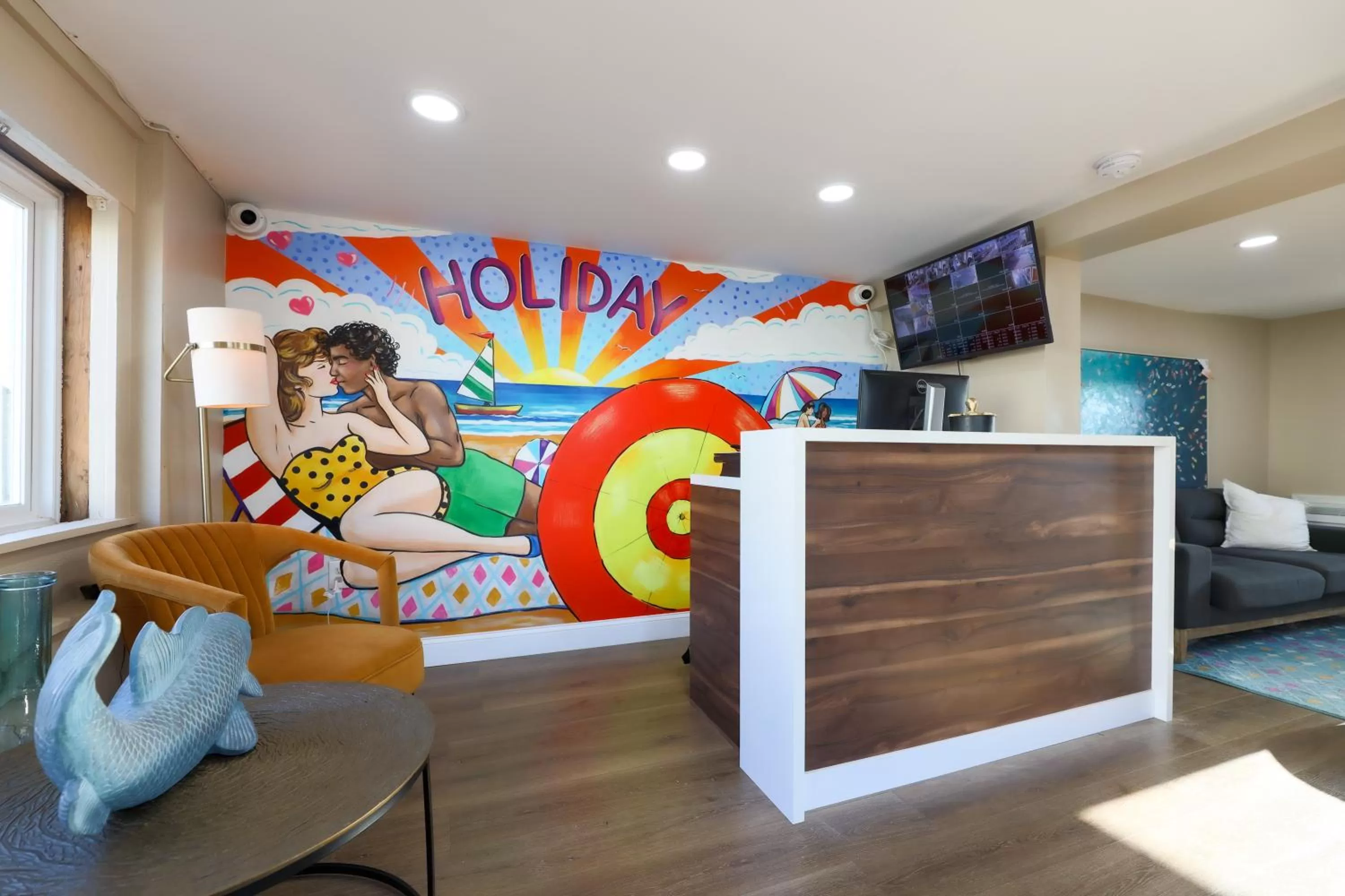 Lobby or reception, Bed in Seaside Sands Inn