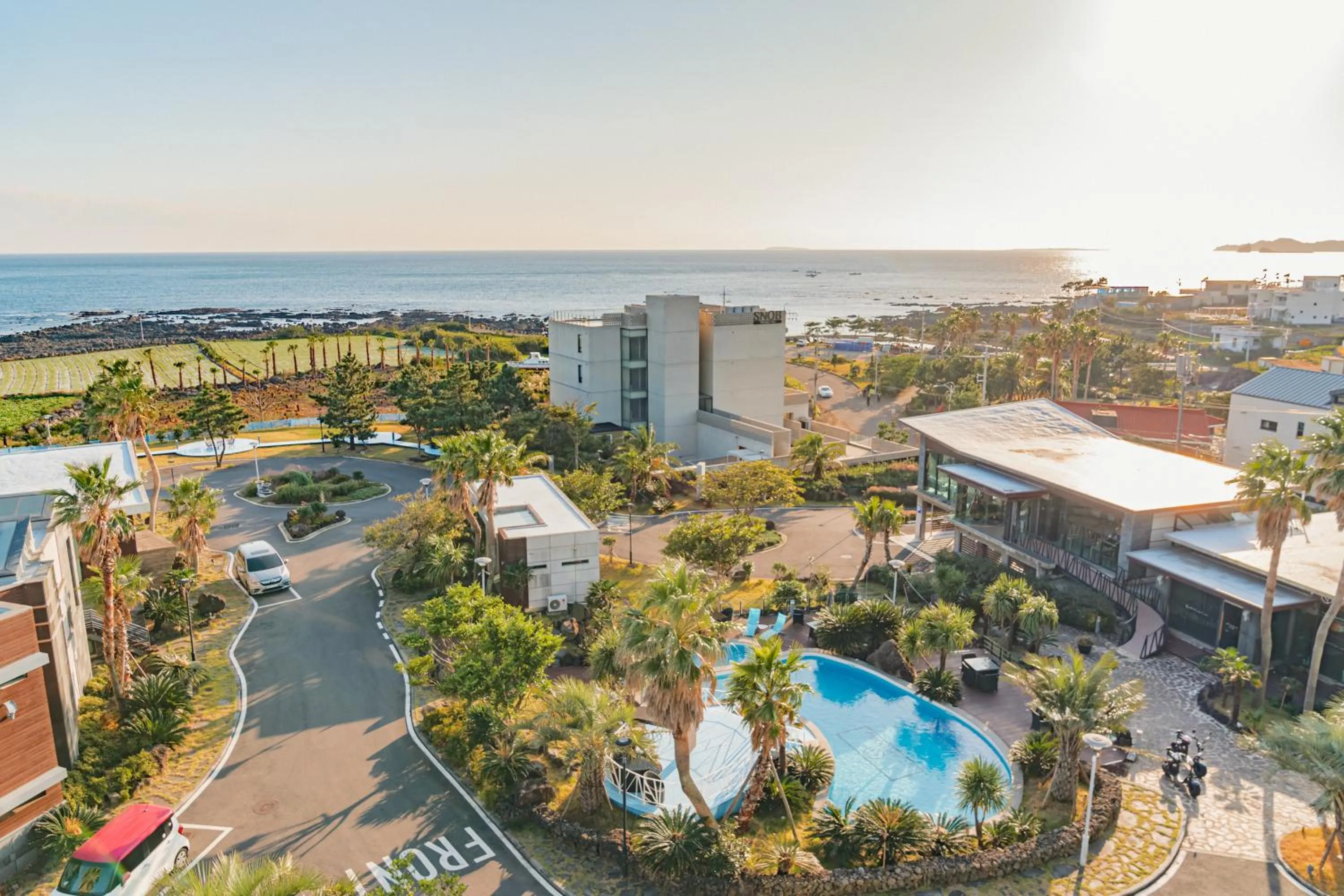 Pool View in Jeju Hotel Scarboro