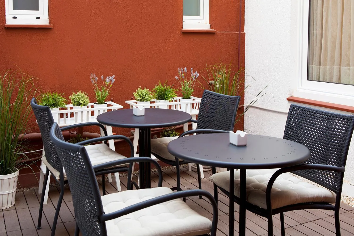 Inner courtyard view in Senator Barcelona Apartments
