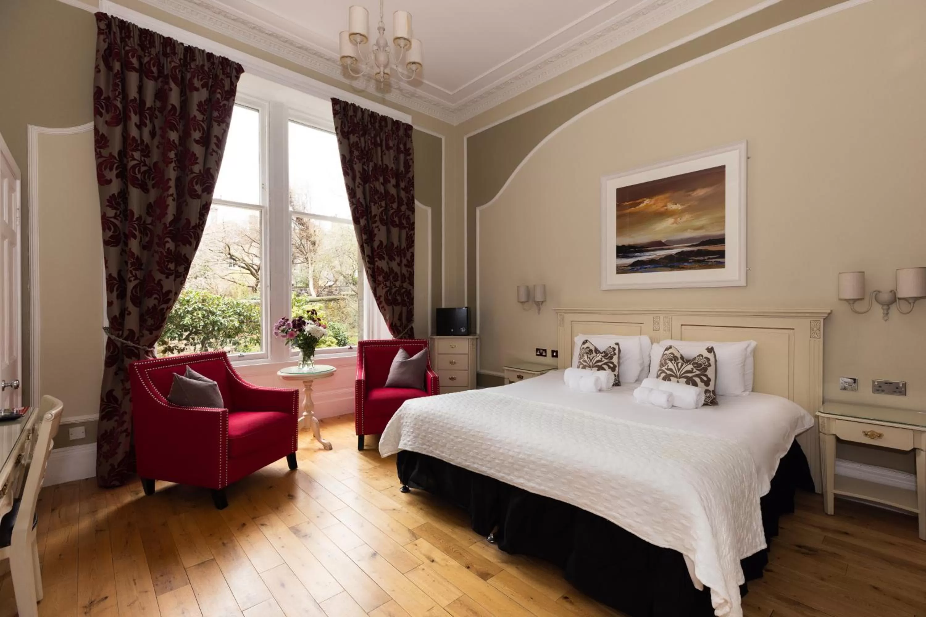 Bed in The Haymarket Hotel