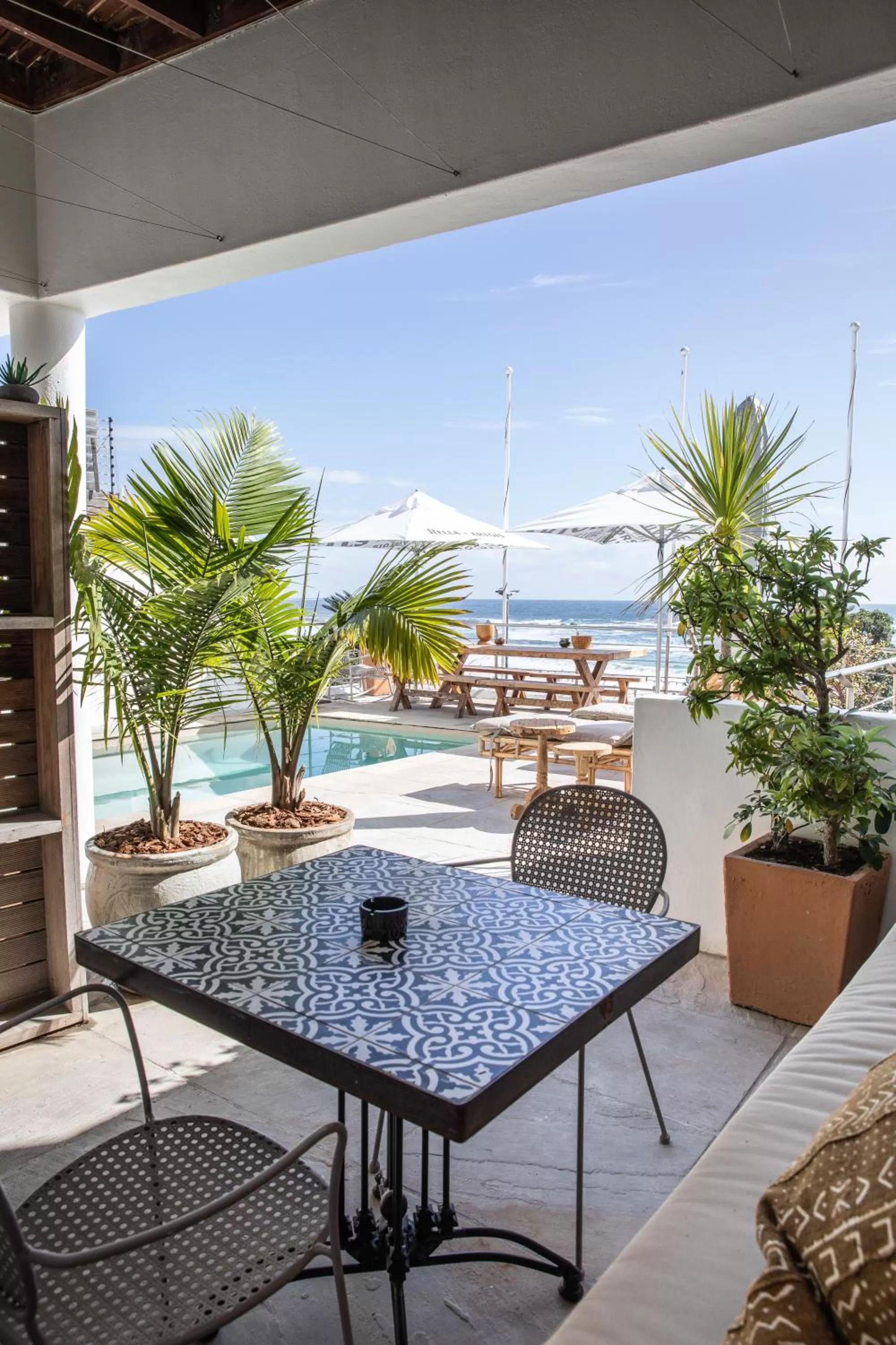 Patio in Sea Castle Hotel Camps Bay