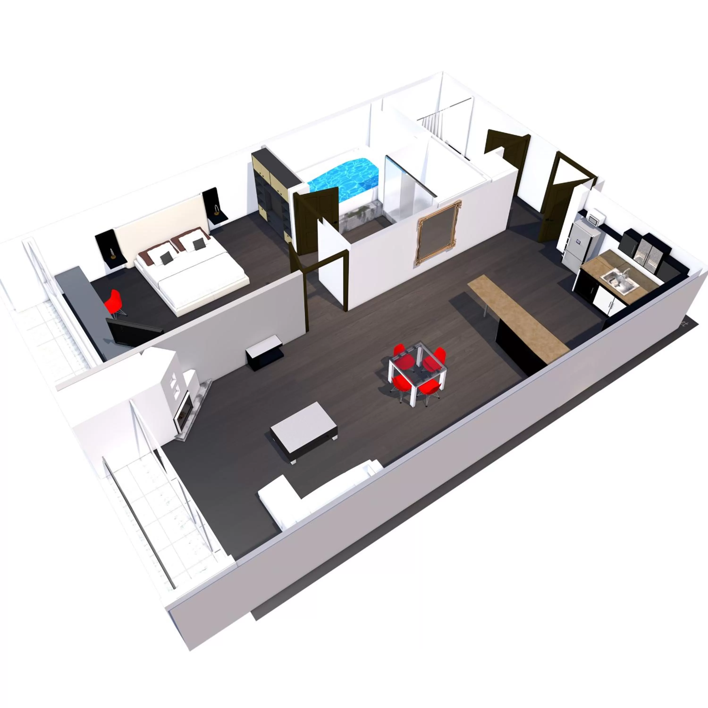 Decorative detail in Hotel 104 Art Suites