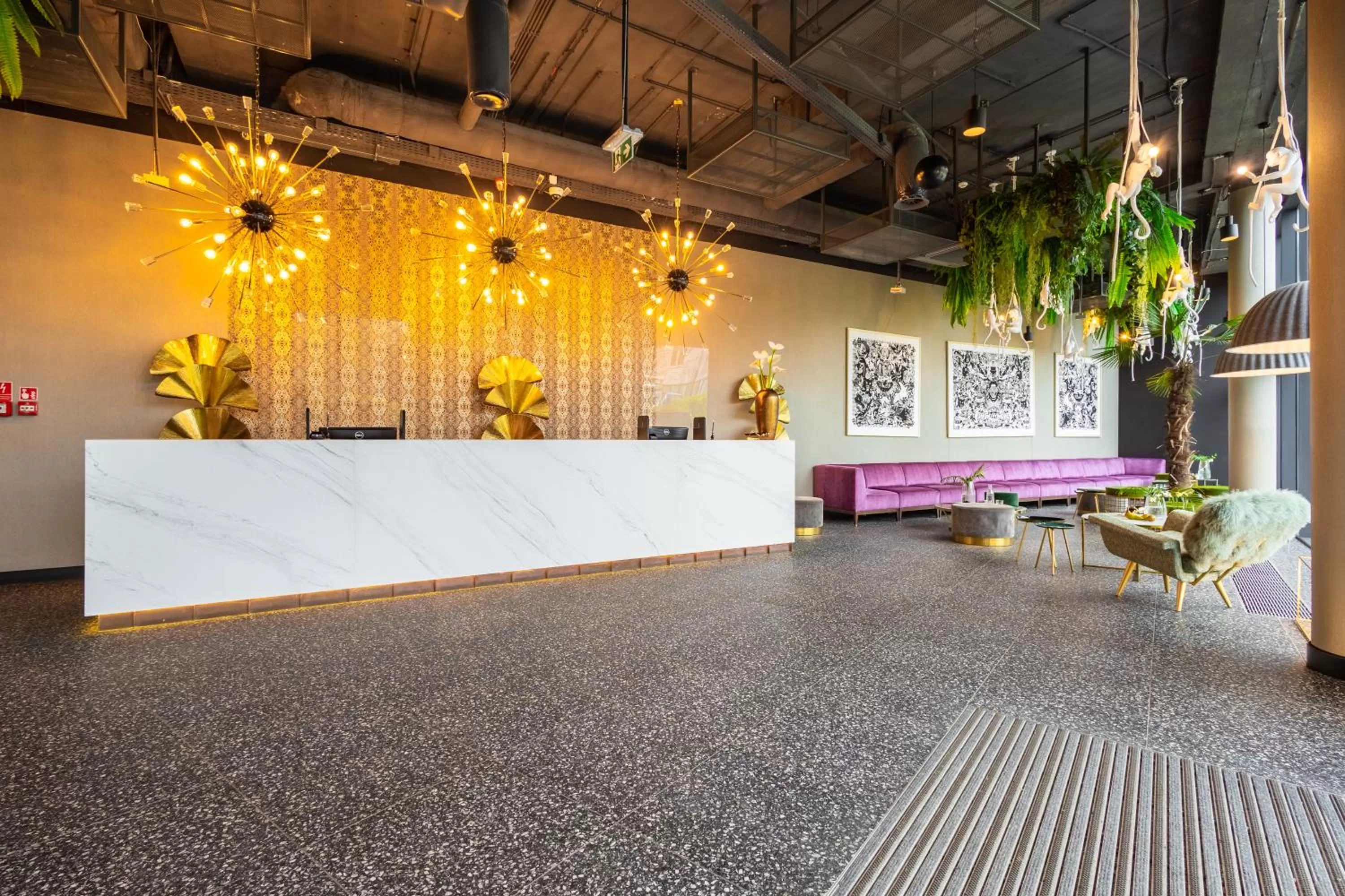 Lobby or reception in Hotel Zoo by Afrykarium Wroclaw
