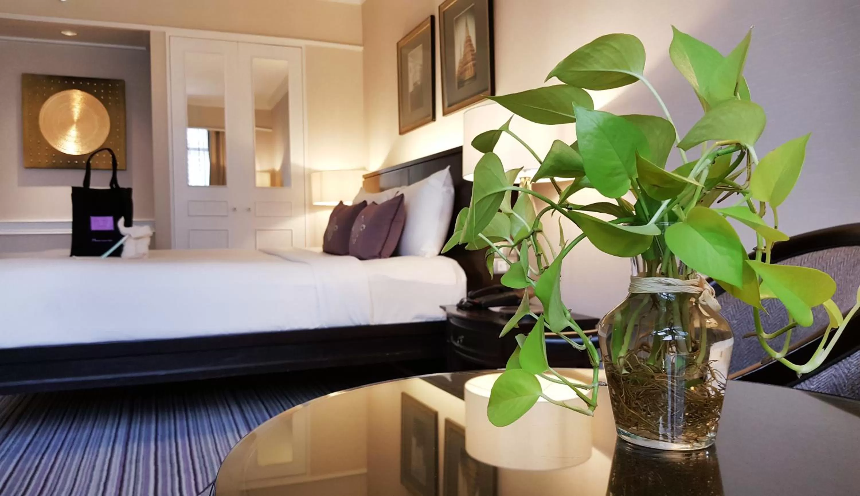 Decorative detail, Bed in The Sukosol Hotel