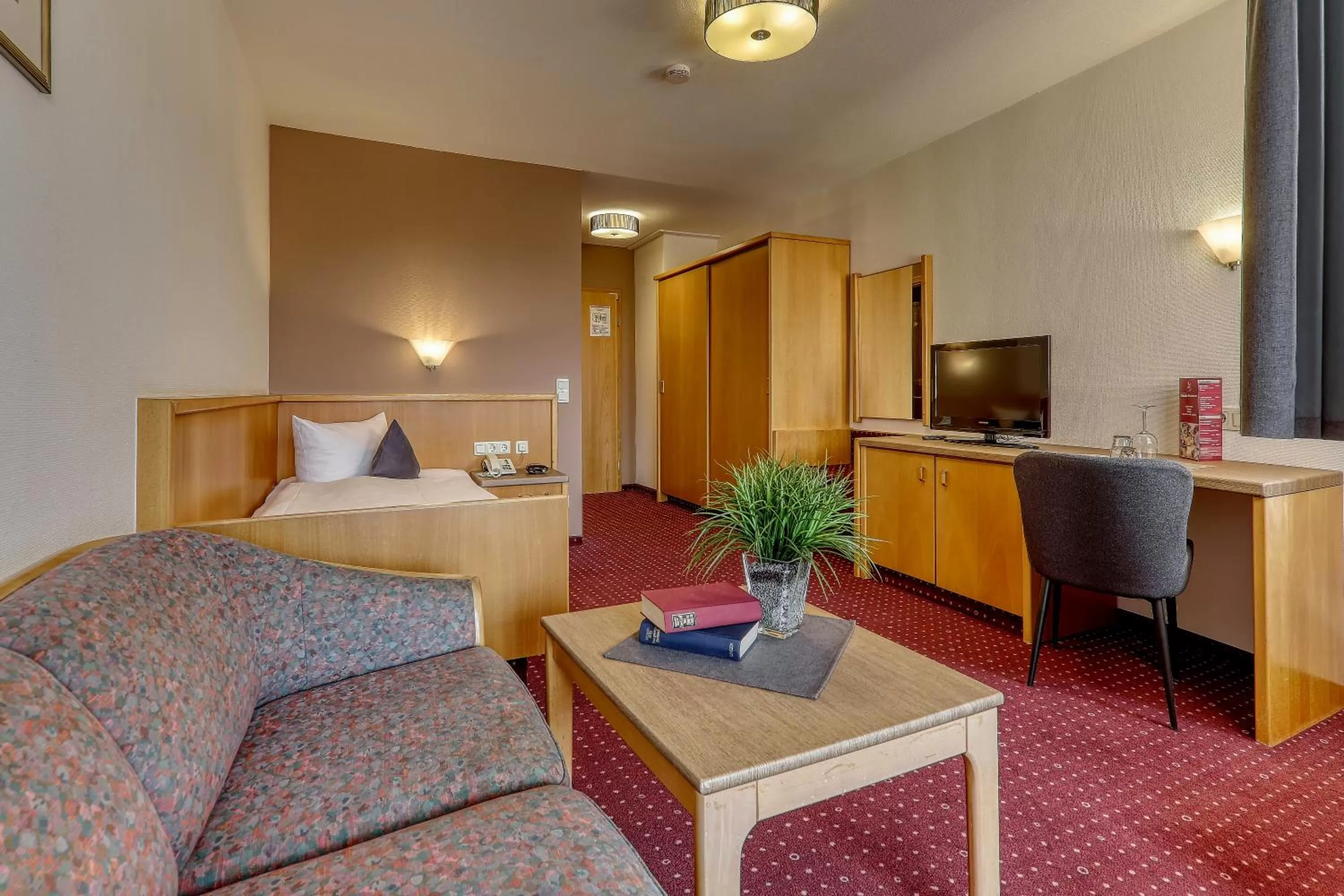 Bed, Seating Area in Kurpension Freudenstein