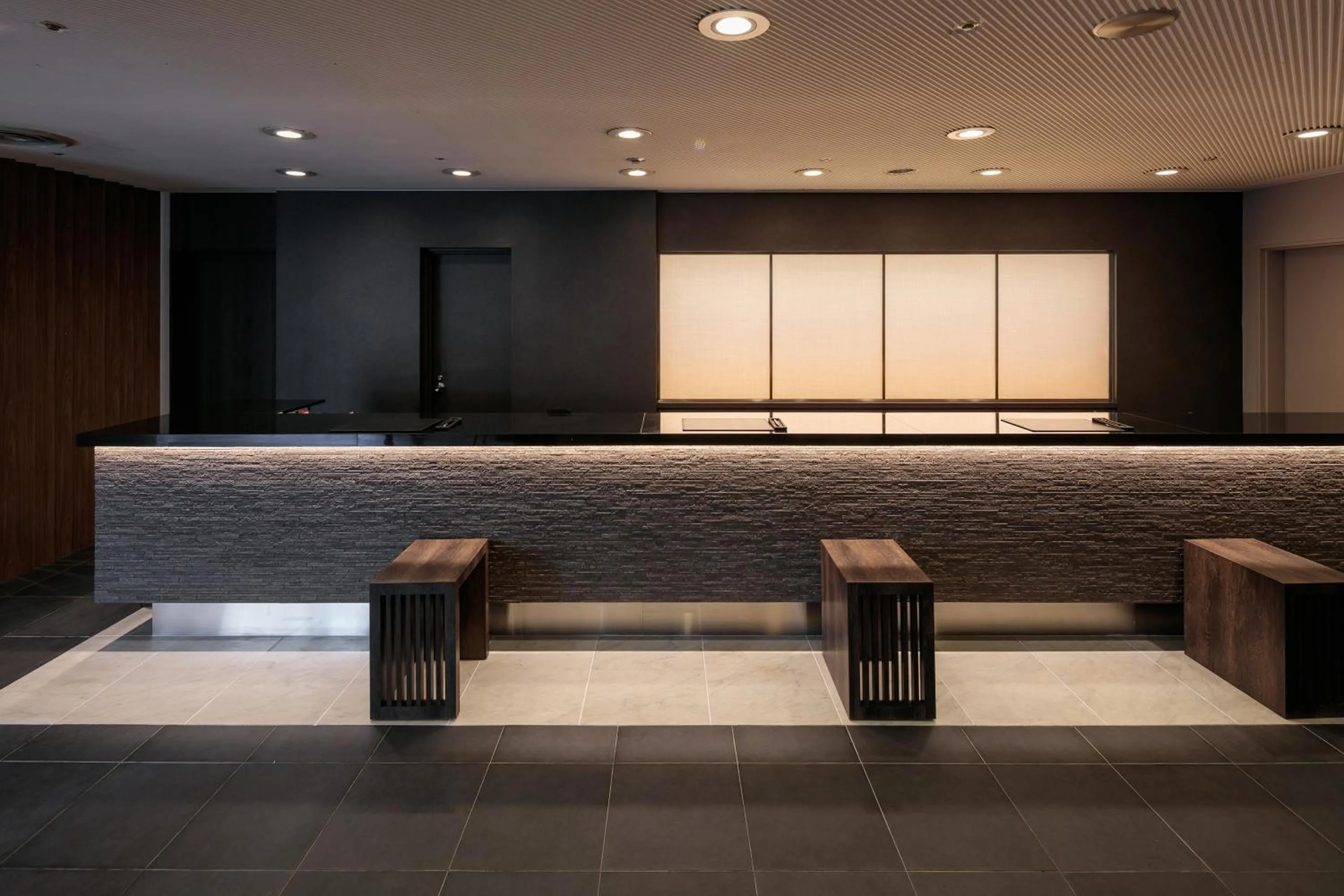 Lobby or reception in Hotel Mystays Kagoshima Tenmonkan