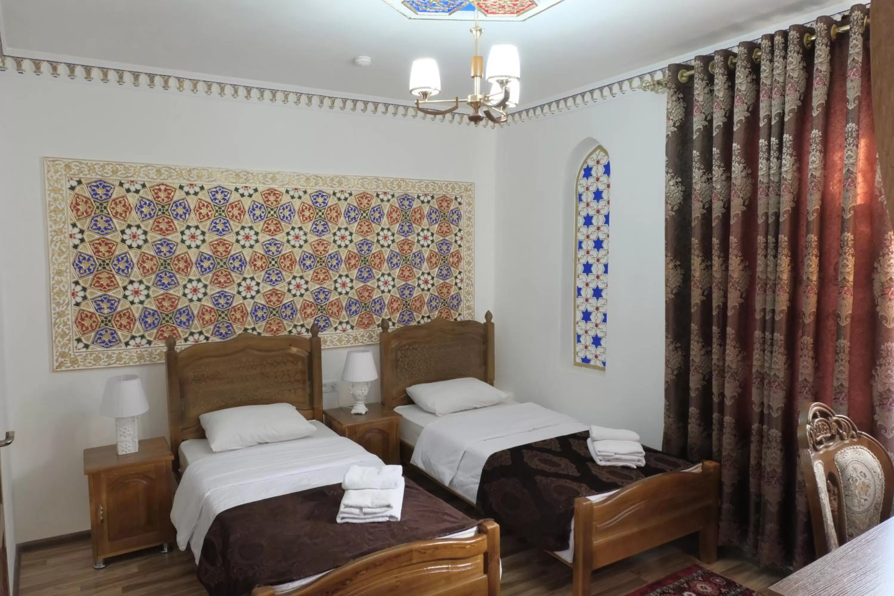 Bed in Bukhara Baraka Boutique Hotel