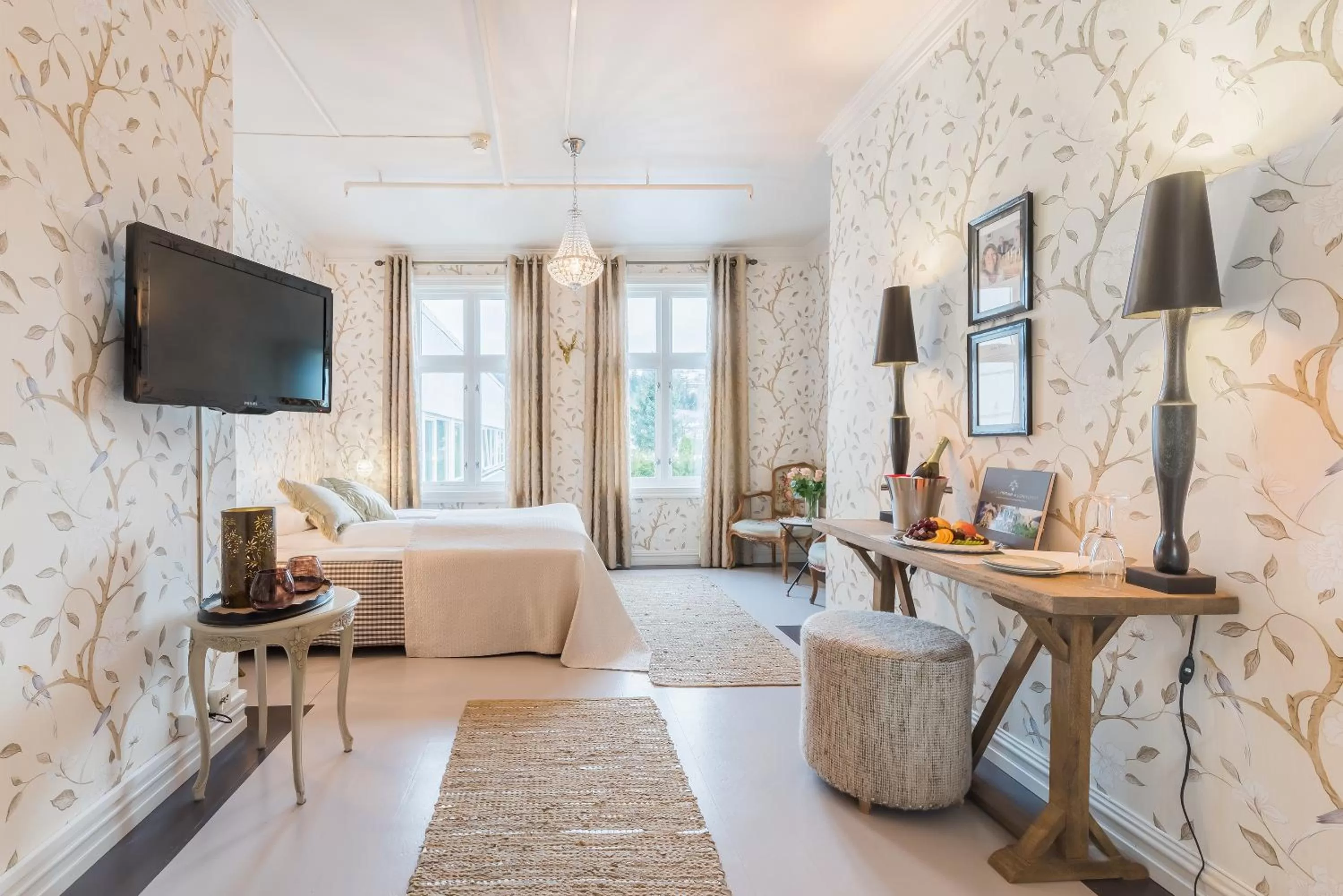 Photo of the whole room, Bed in Gloppen Hotell - by Classic Norway Hotels