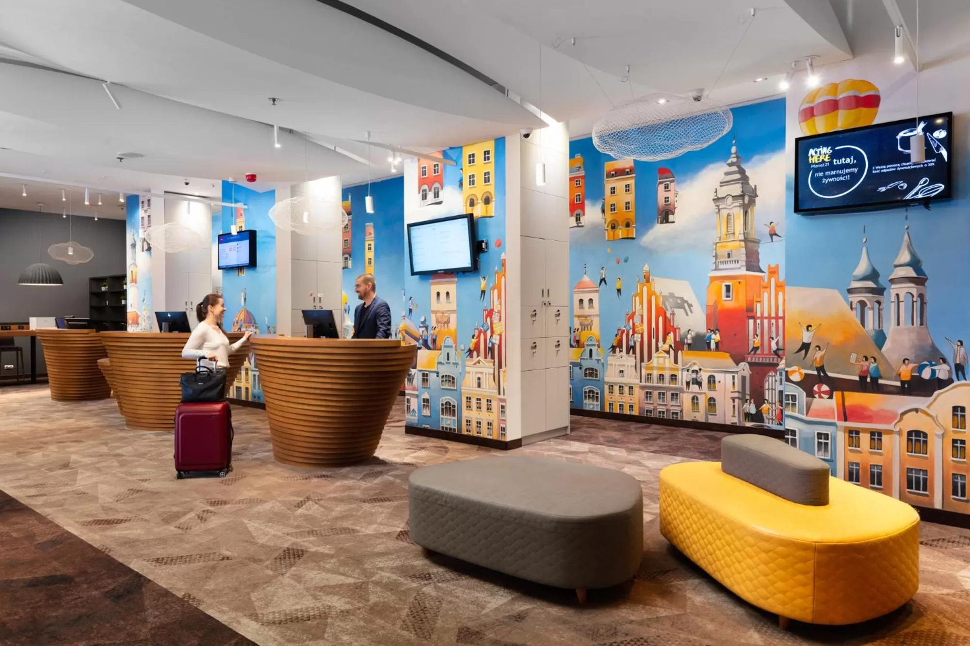 Lobby or reception in Novotel Poznan Centrum
