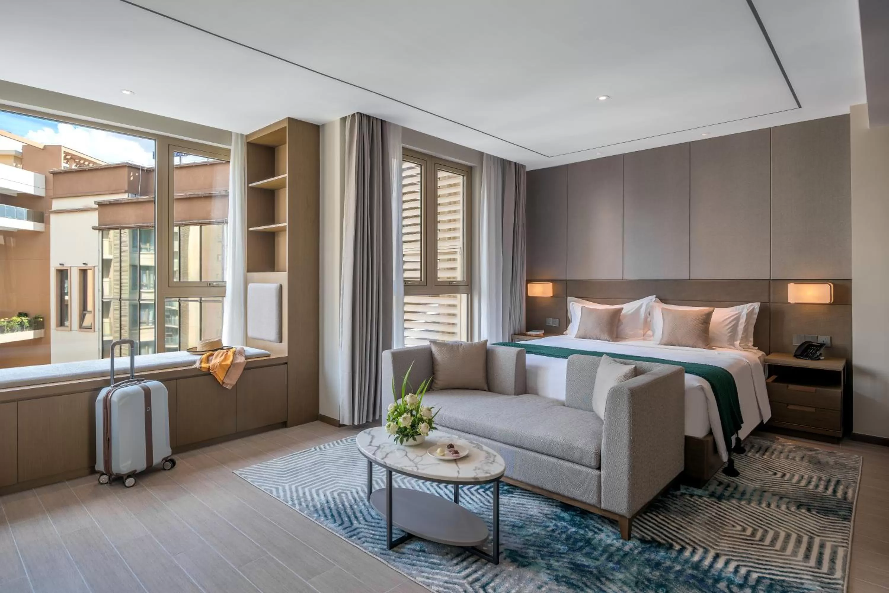 Bed in Oakwood Premier Phnom Penh