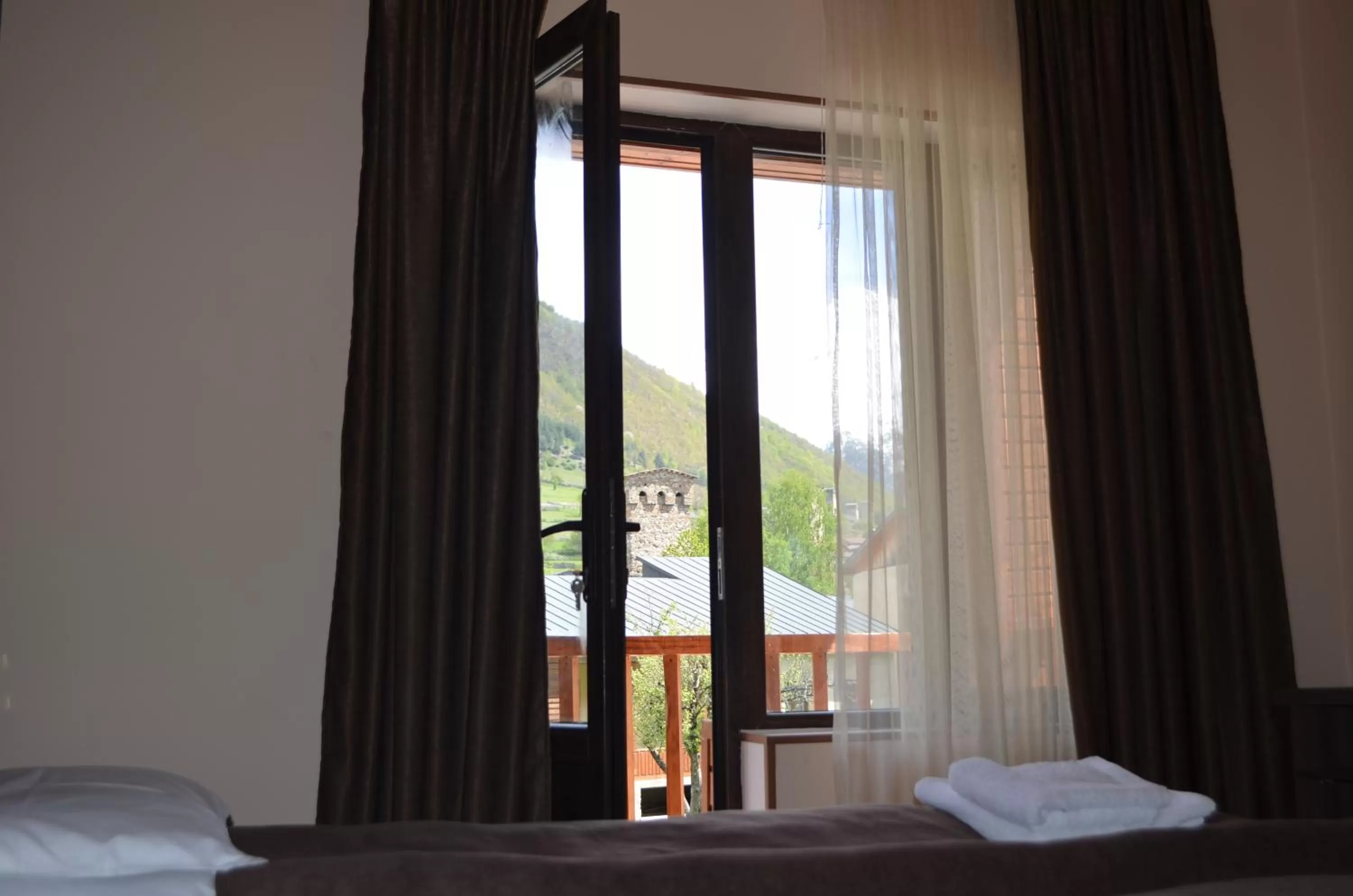 Bedroom, Mountain View in Hotel Svanseti