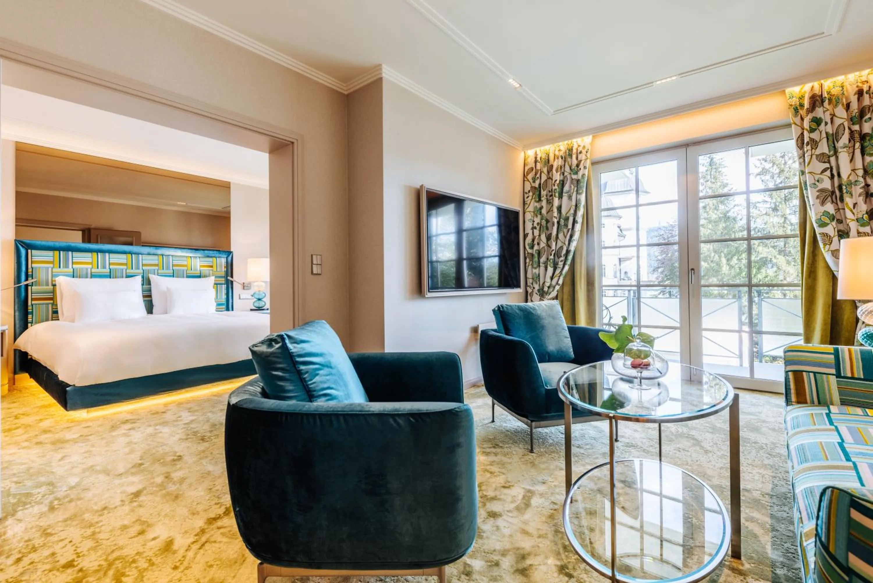 Bed in Hotel Schloss Seefels