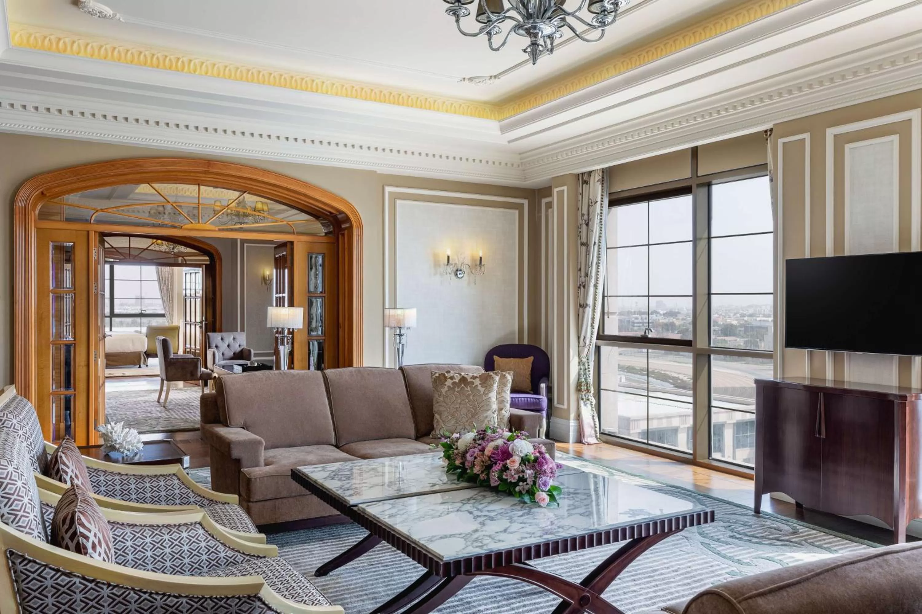 Living room in Al Habtoor Palace - Preferred Hotels & Resorts
