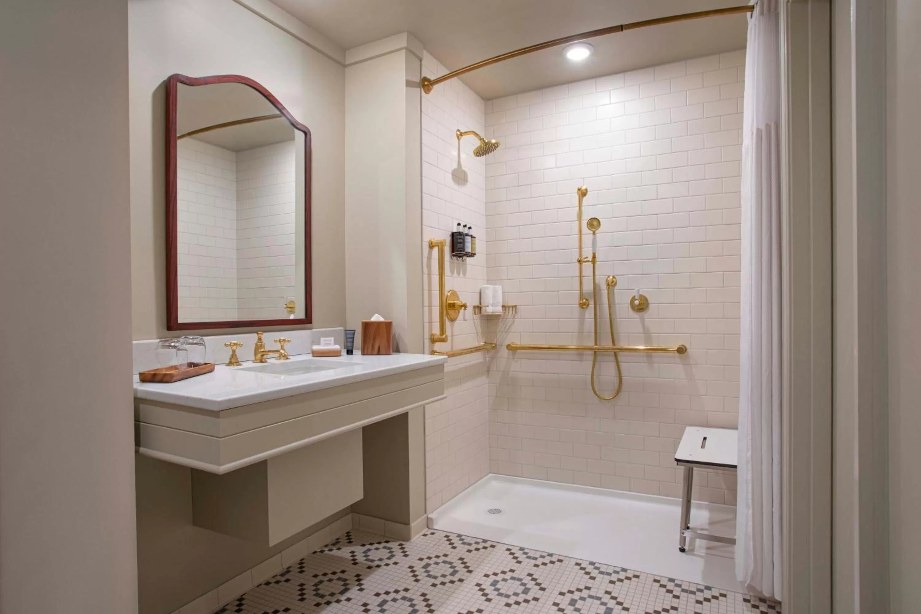 Bathroom in Grand Adirondack Hotel, Lake Placid, a Tribute Portfolio Hotel