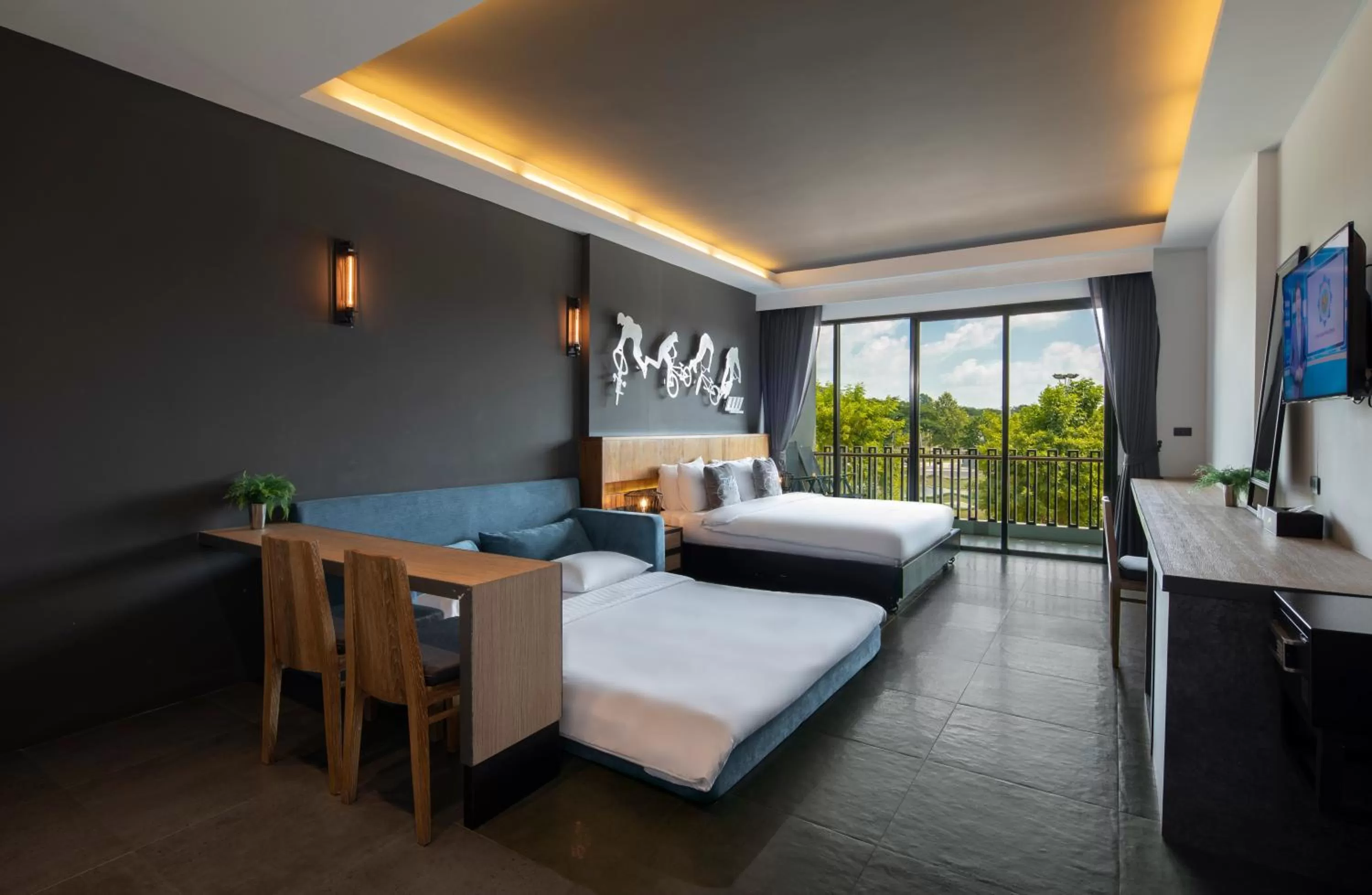 Bed in The VELO'S Hotel and Pumptrack