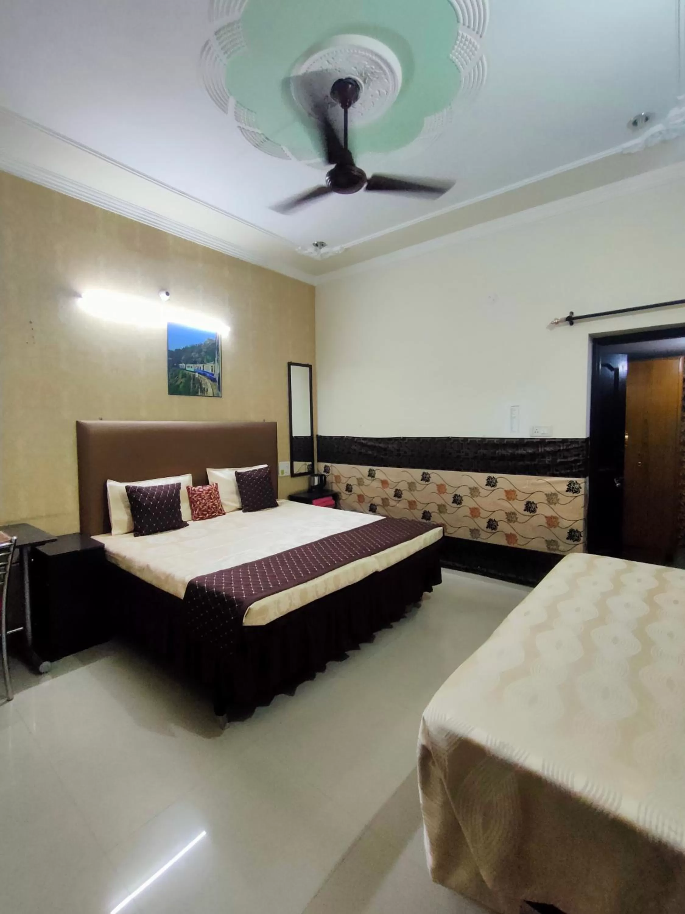 Bedroom, Bed in New Chandigarh Holiday Home
