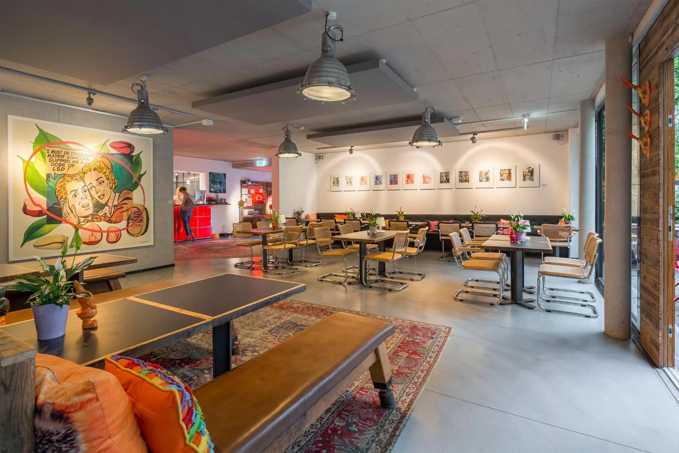 Seating area in V-Hotel