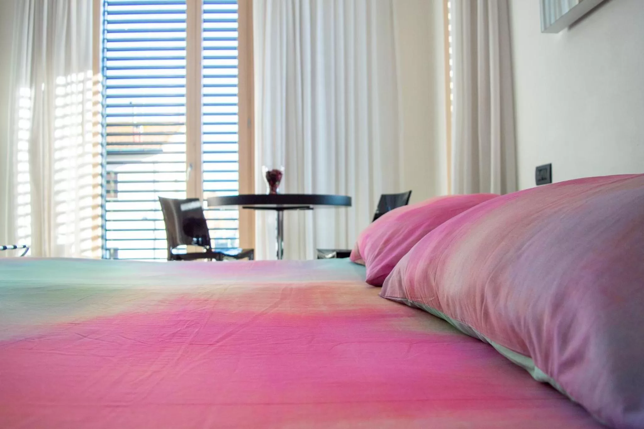 Bed in Blue Shades Hotel