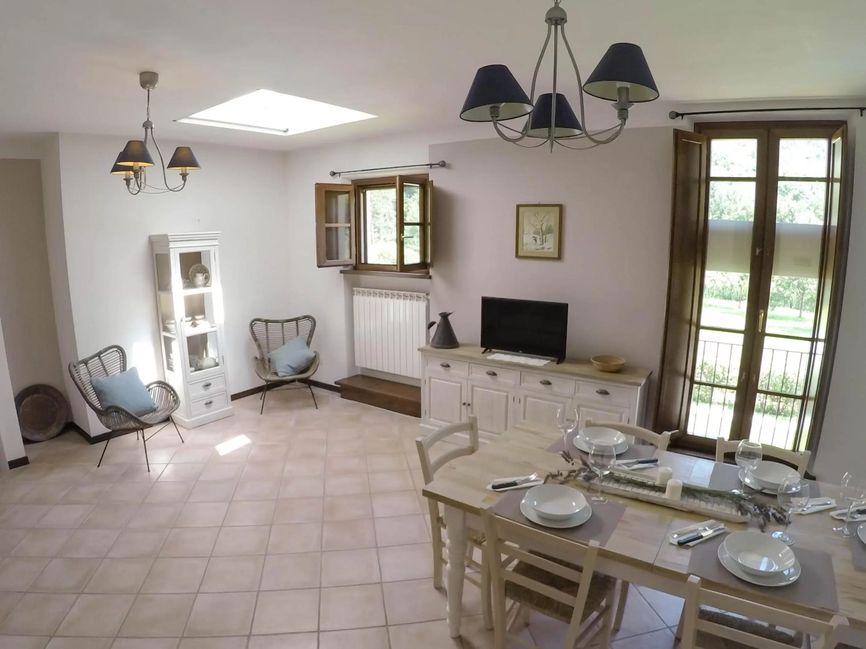 Living room, Dining Area in CASALE LA FATA -tipico toscano immerso nelle colline tra Lucca e Versilia, 6 appartamenti indipendenti