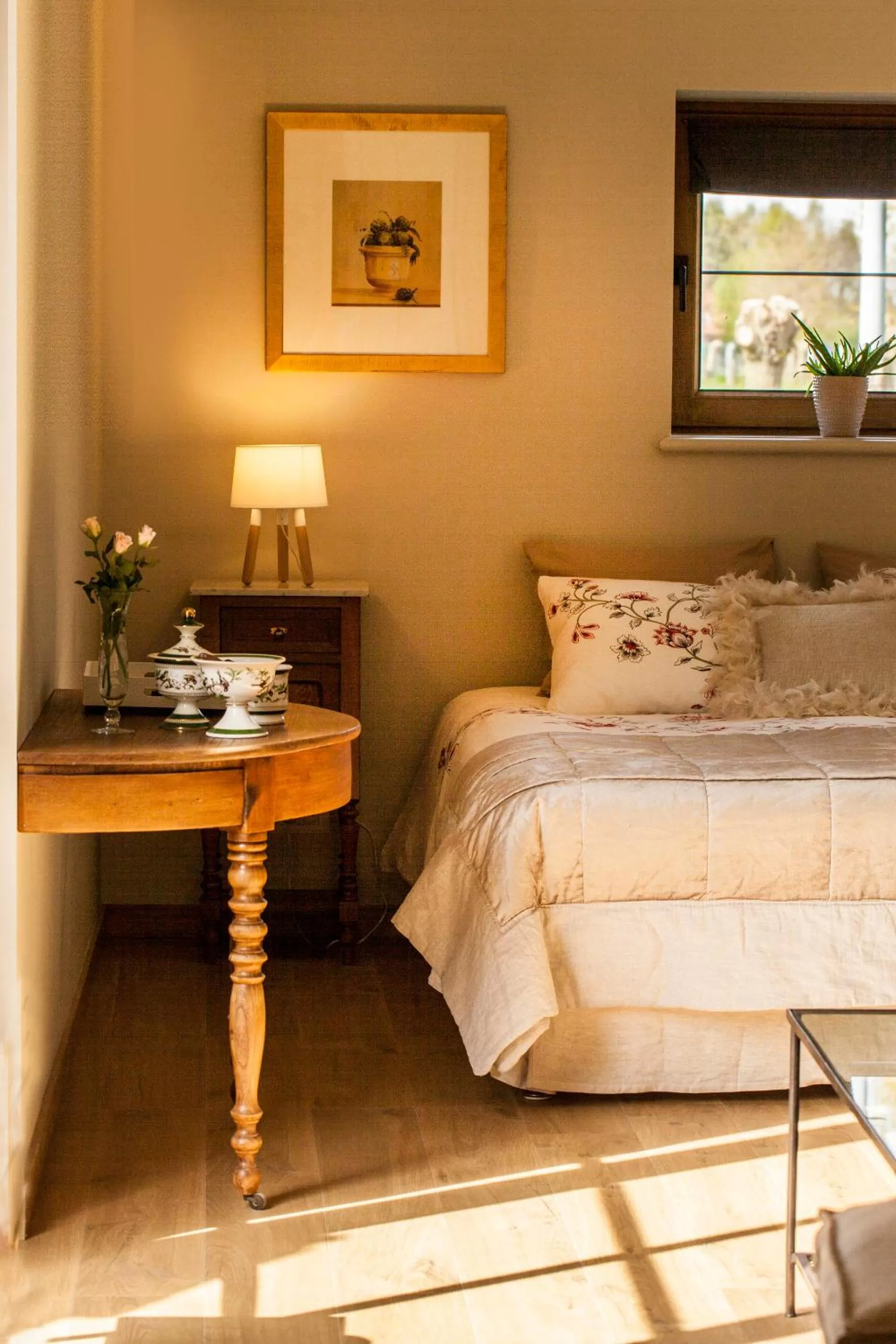 Decorative detail, Bed in B&B De Vossenbarm